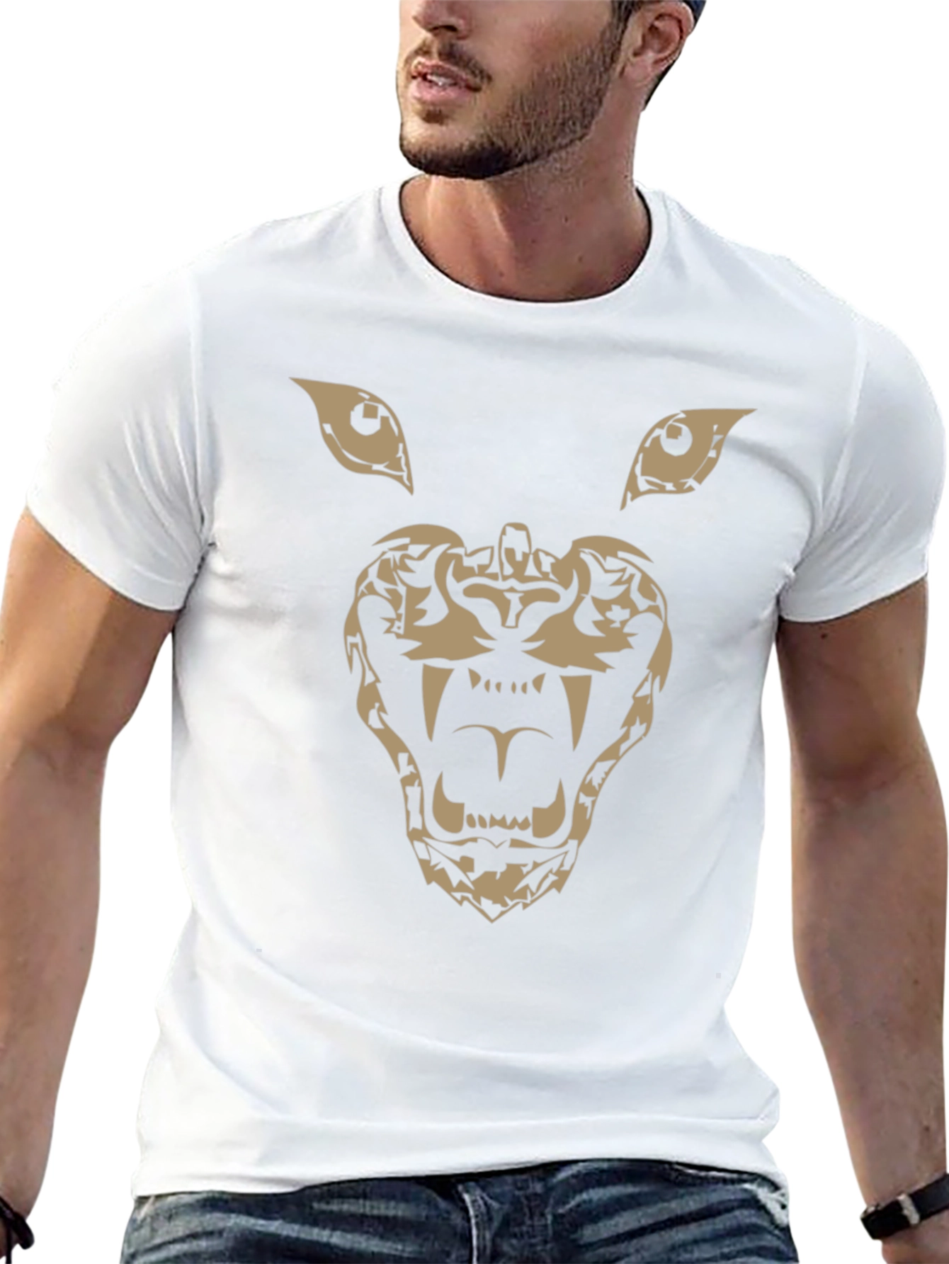 Tribal Lion Graphic Black T-Shirt