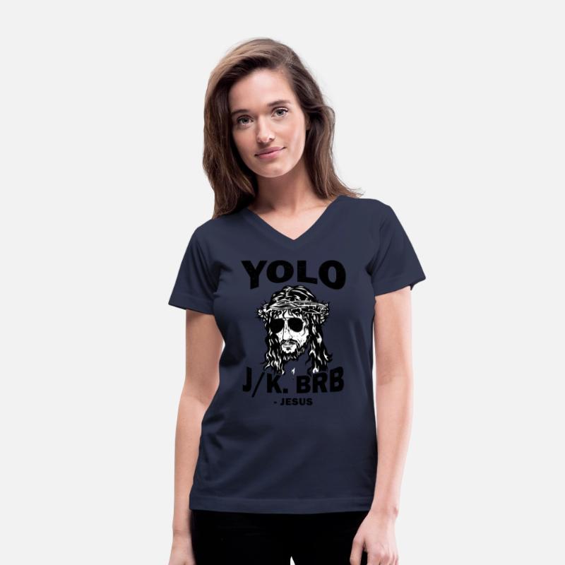 Yoloo Jk Brb Jesus Funny Christian