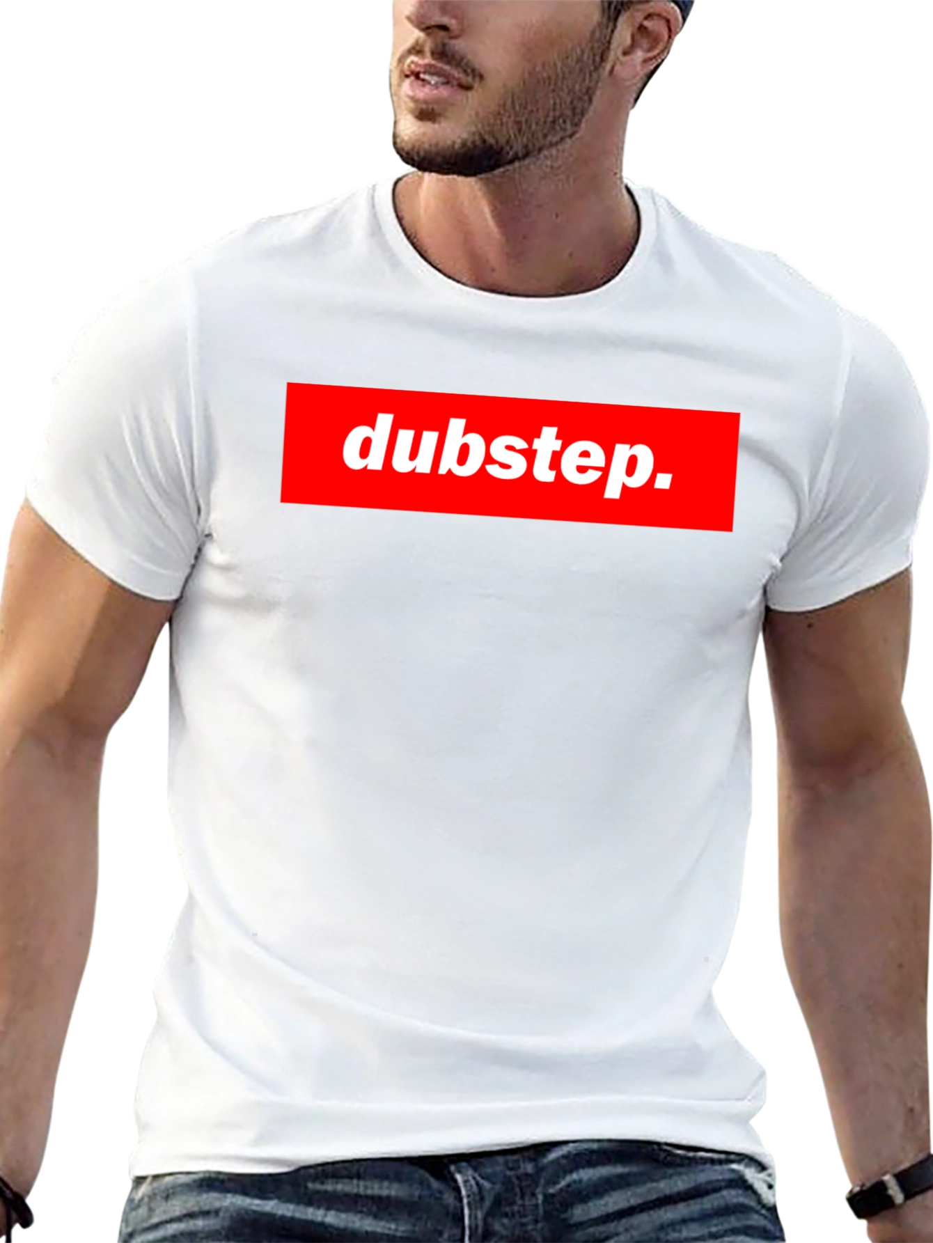 Dubstep Graphic Tee - Black Crew Neck T-Shirt