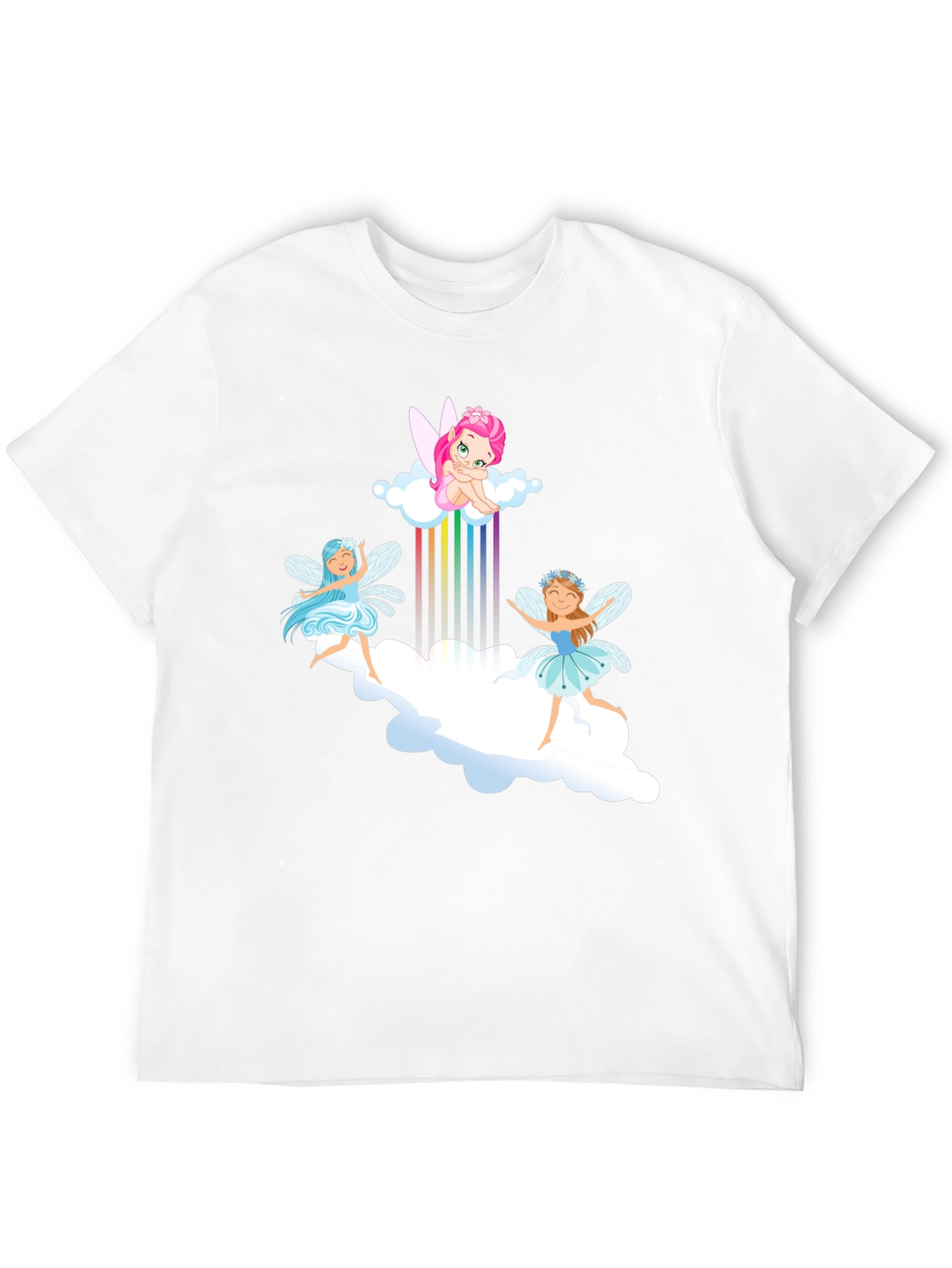 Whimsical Fairies Graphic Black T-Shirt