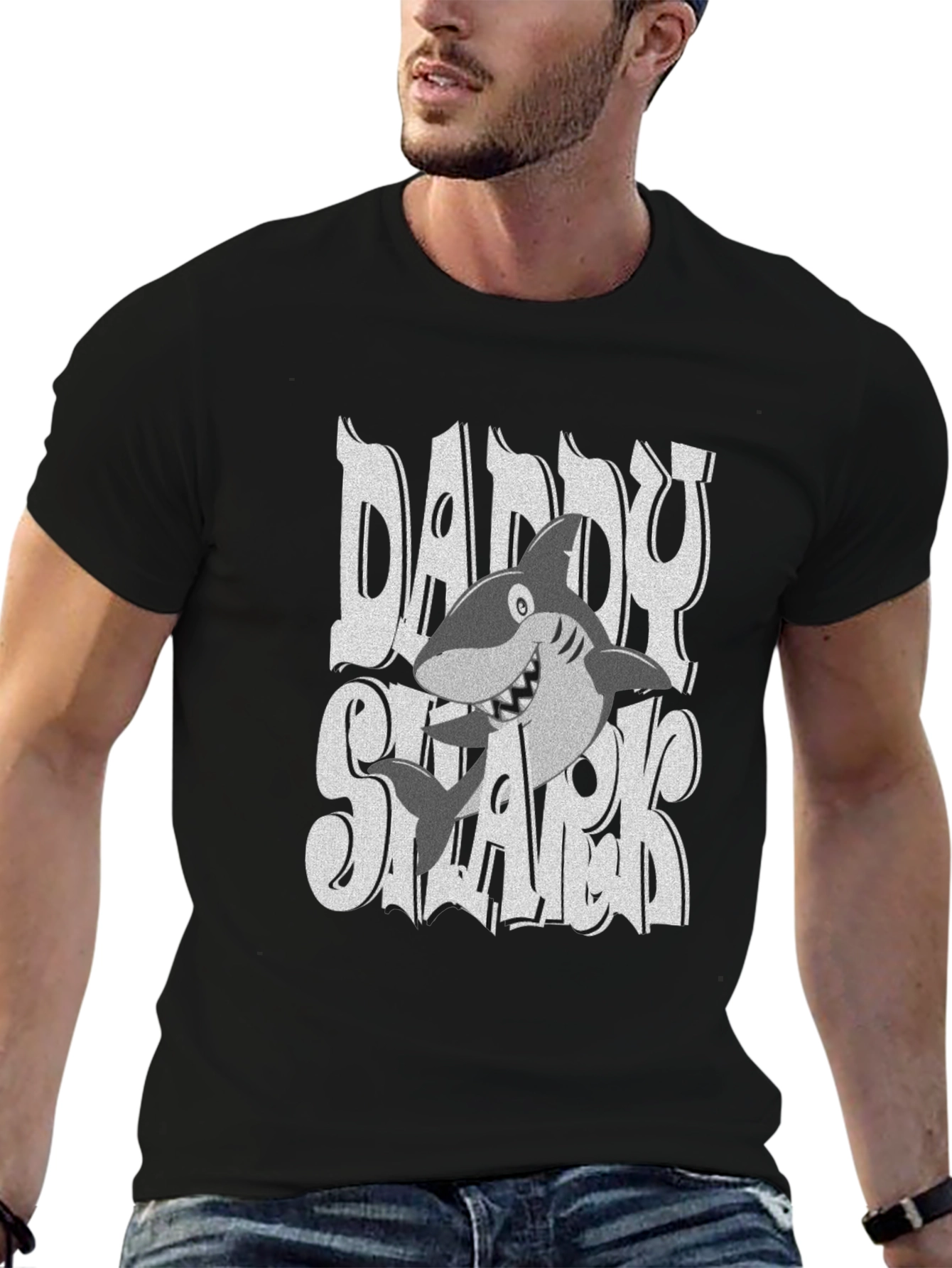 Daddy Shark Graphic Print Tee