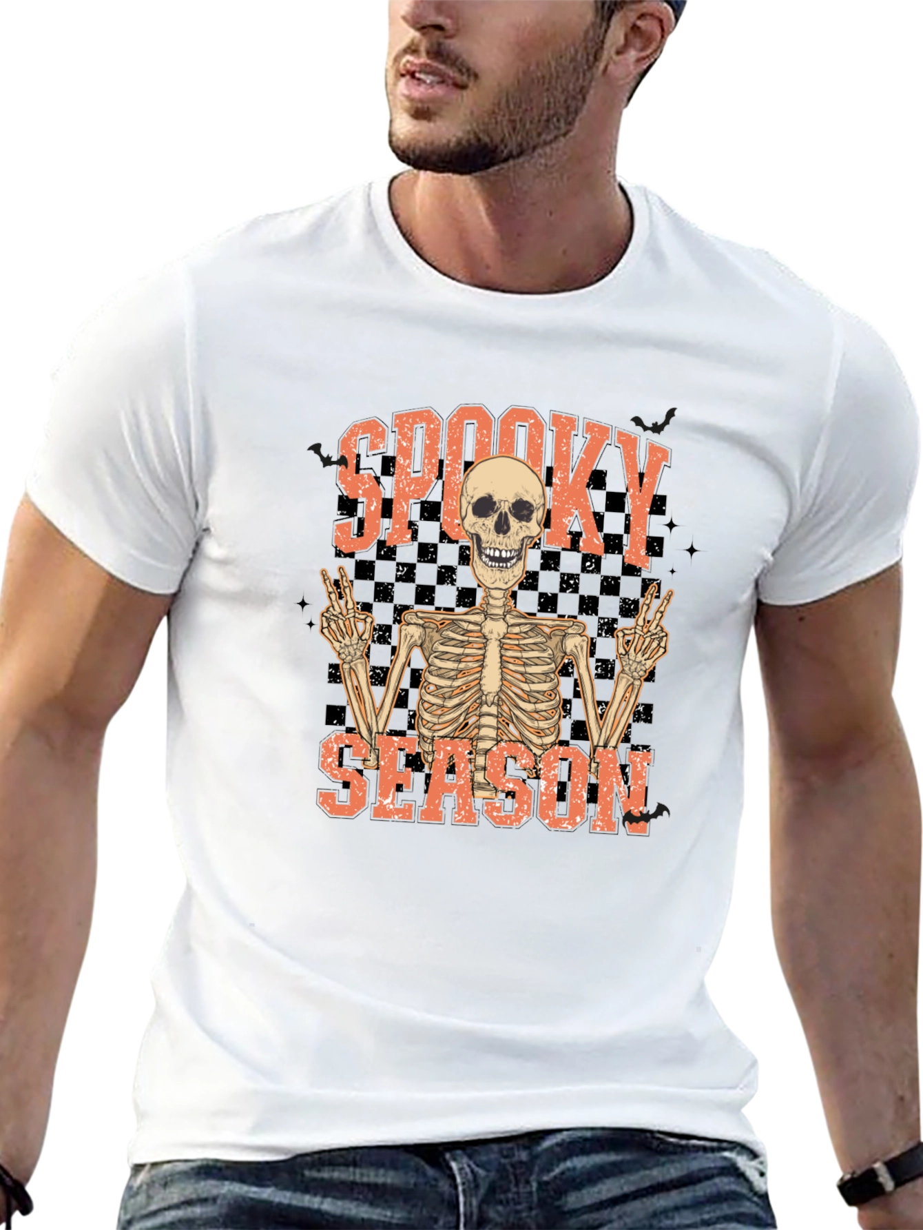 Spooky Season Skeleton Graphic T-Shirt