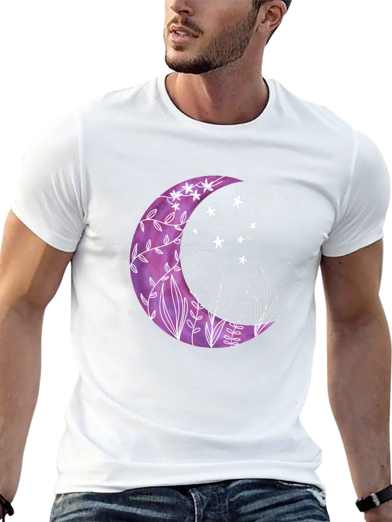 Purple Moon & Stars Graphic Tee