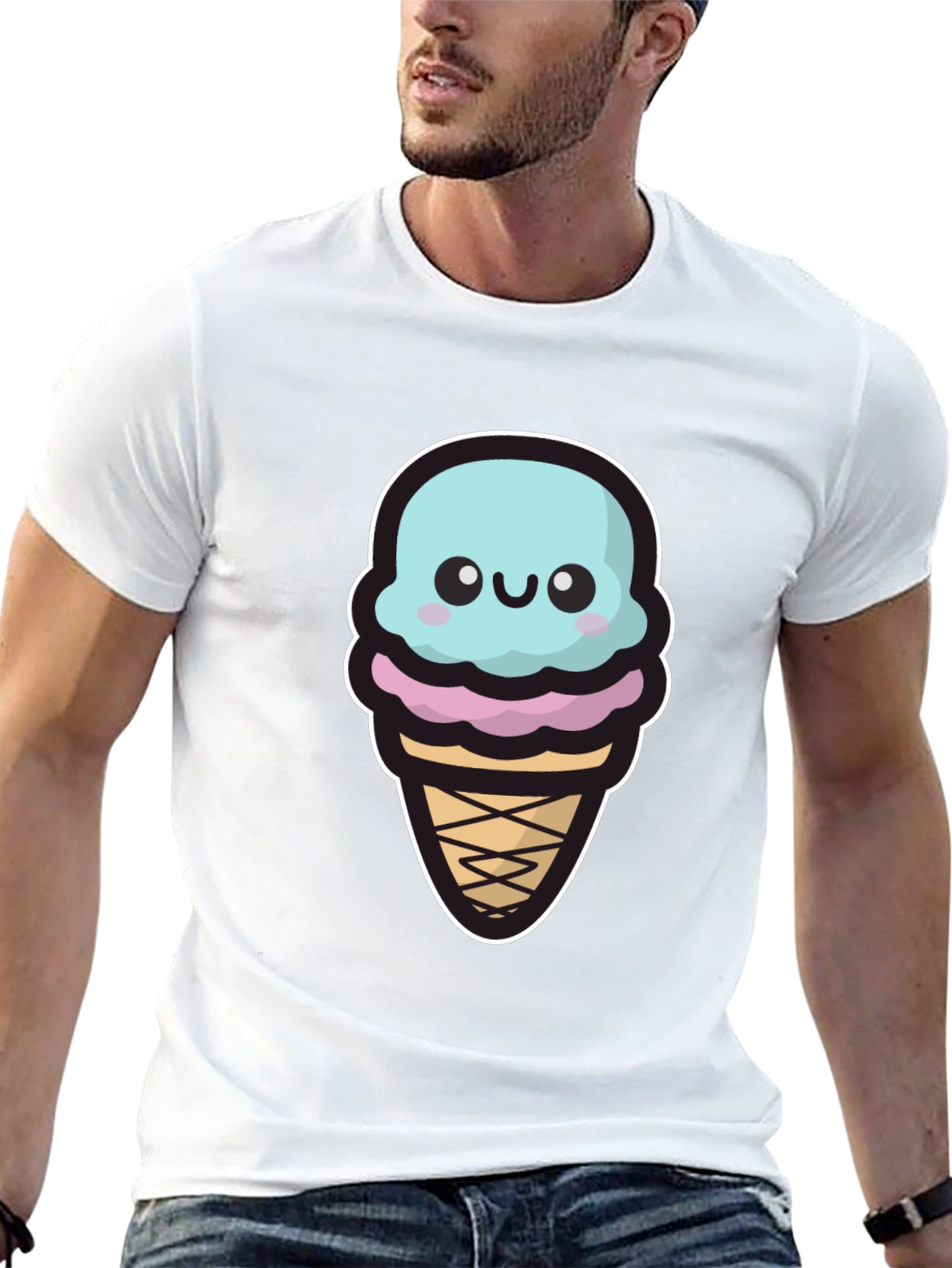 Cute Ice Cream Graphic T-Shirt