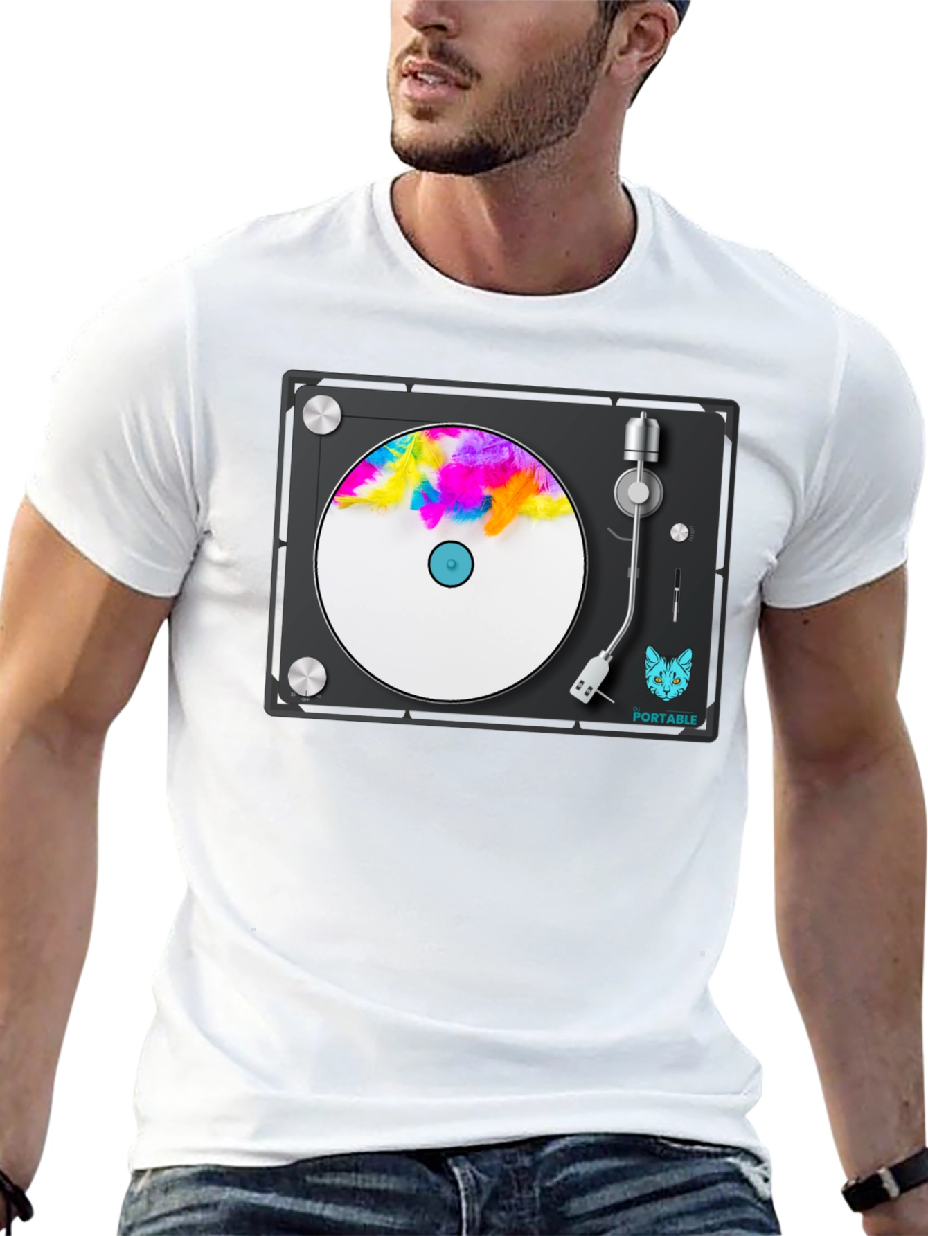 Cool Turntable Graphic T-Shirt