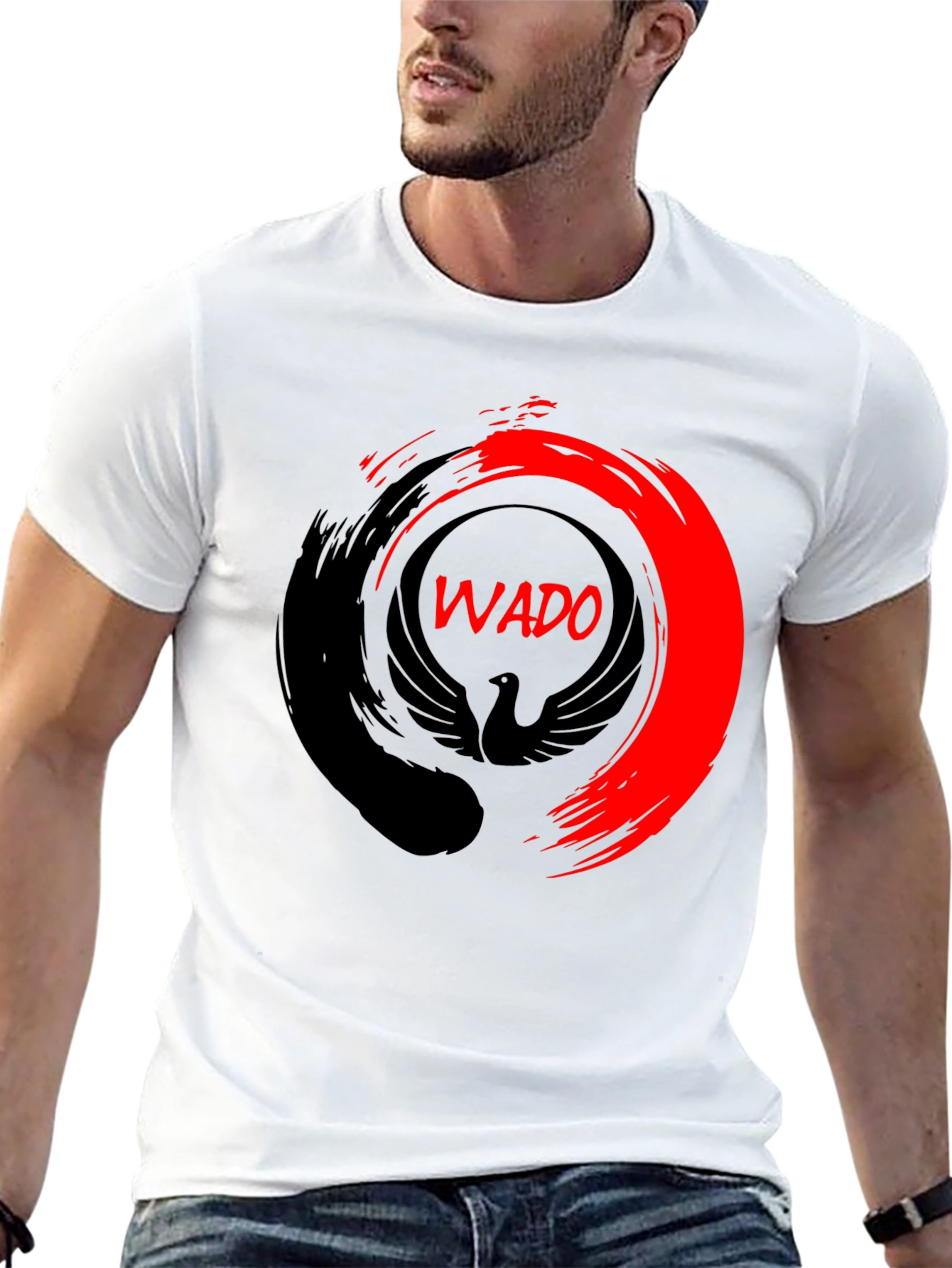 Wado Phoenix Graphic Tee - Stylish Black T-Shirt
