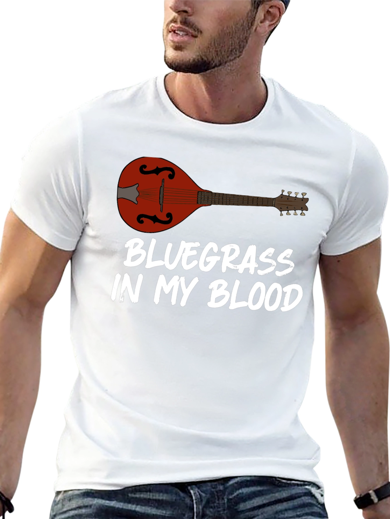 Bluegrass Music T-Shirt Mandolin Player Tee