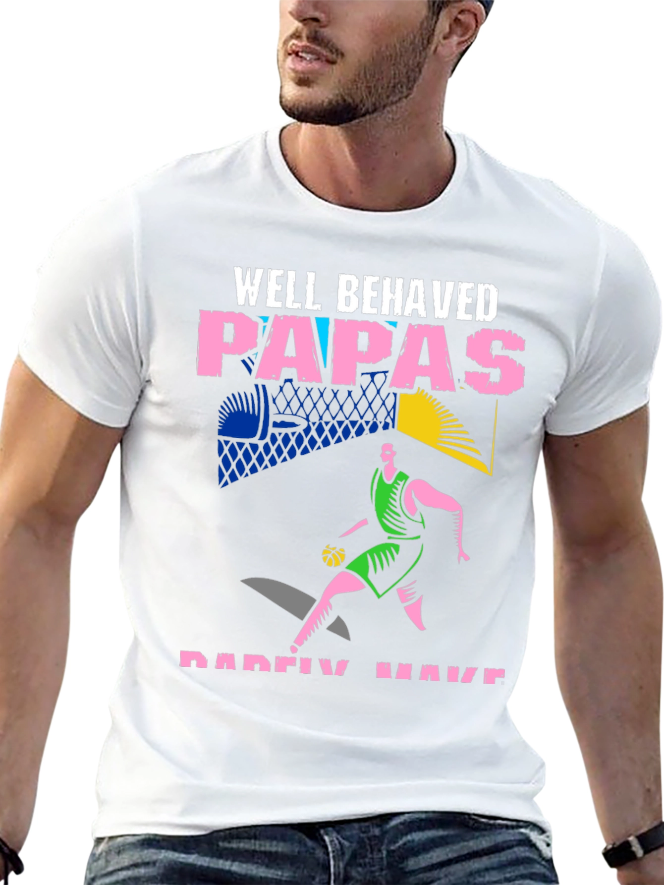 Well Behaved Papas Basketball Graphic T-Shirt
