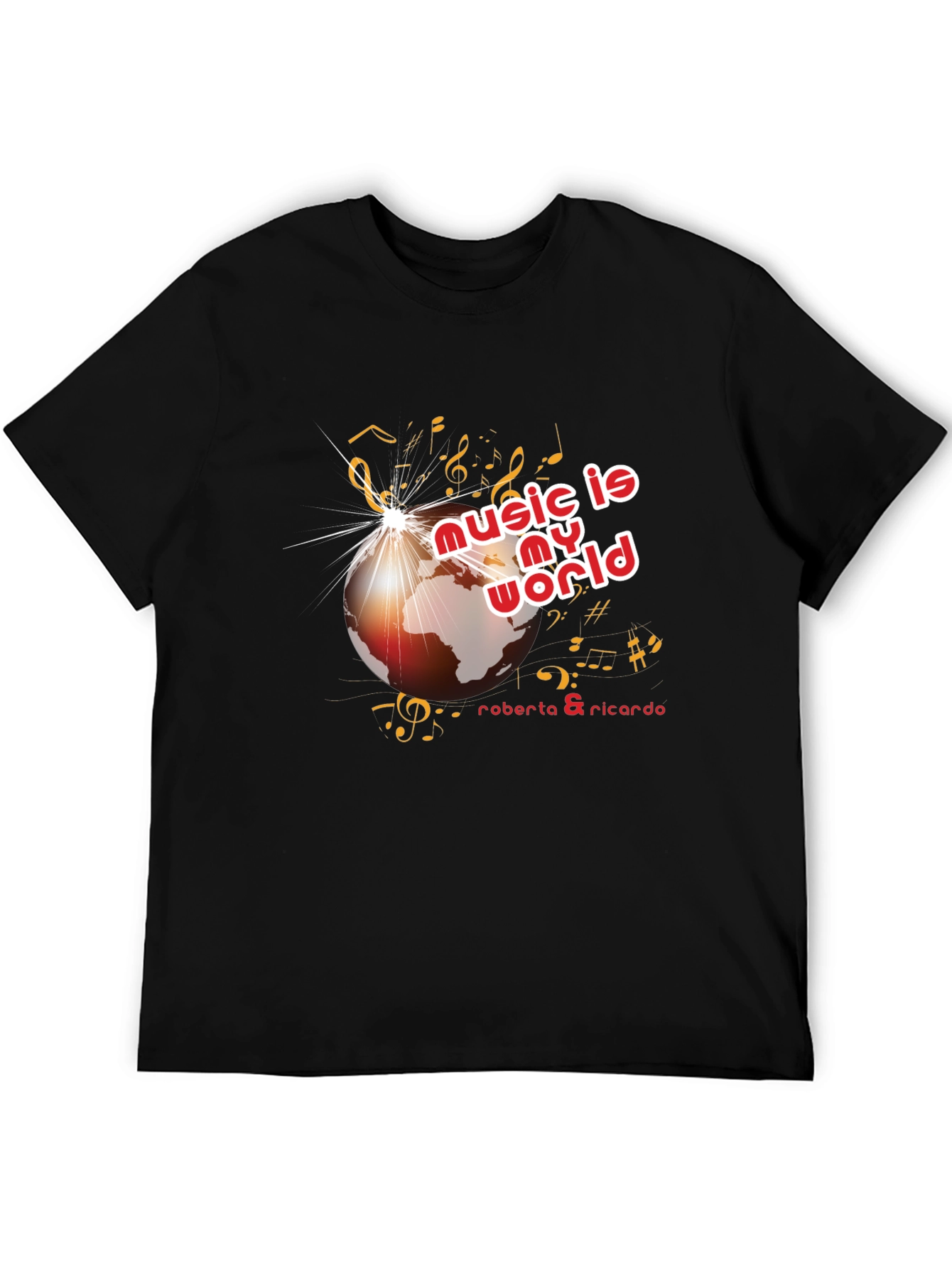 Music is My World Black Graphic Tee