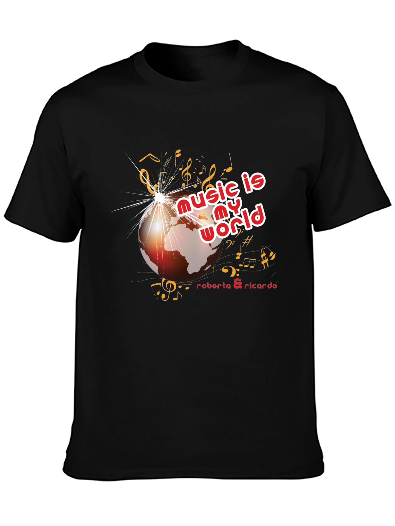 Music is My World Black Graphic Tee
