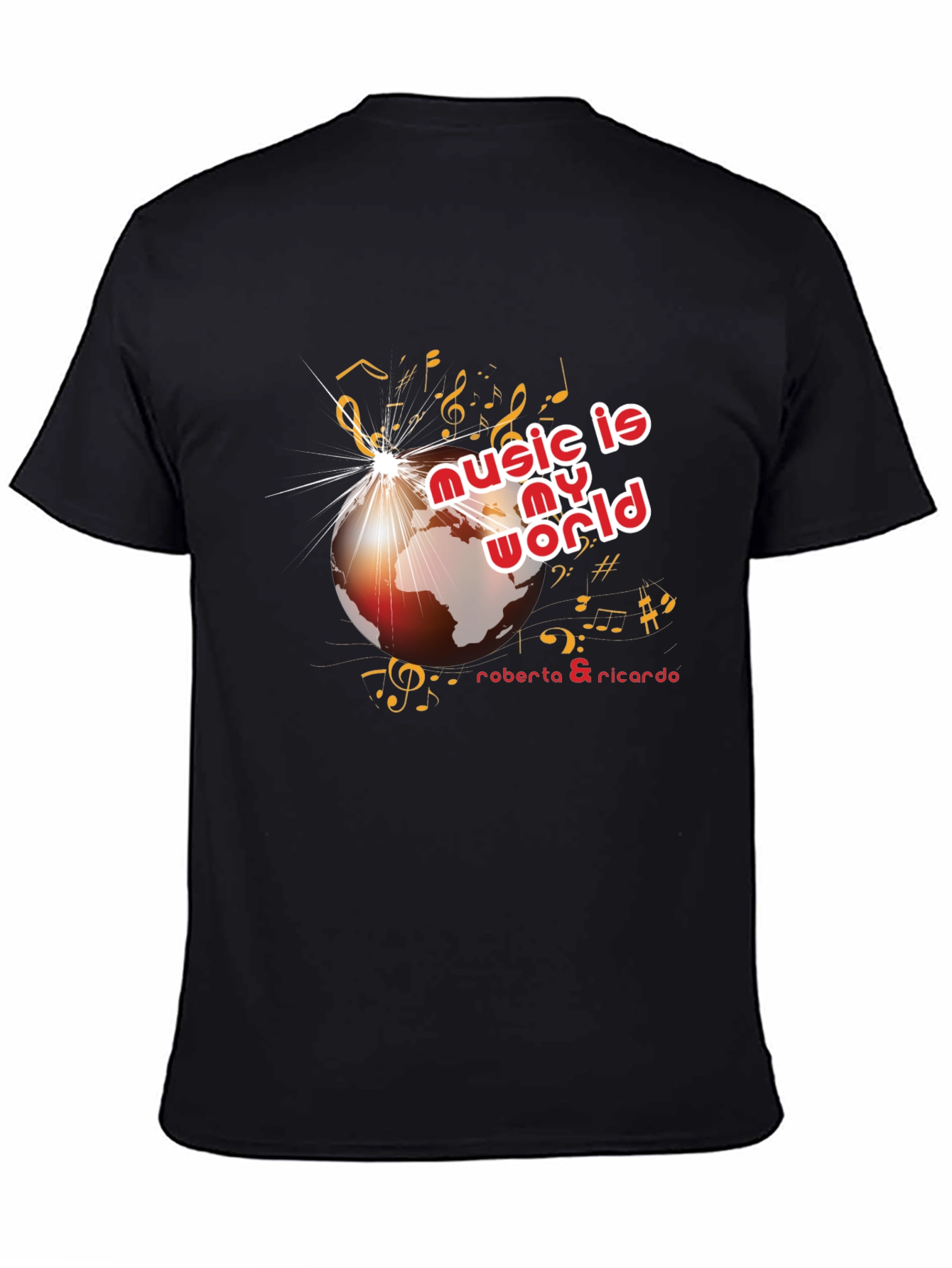 Music is My World Black Graphic Tee