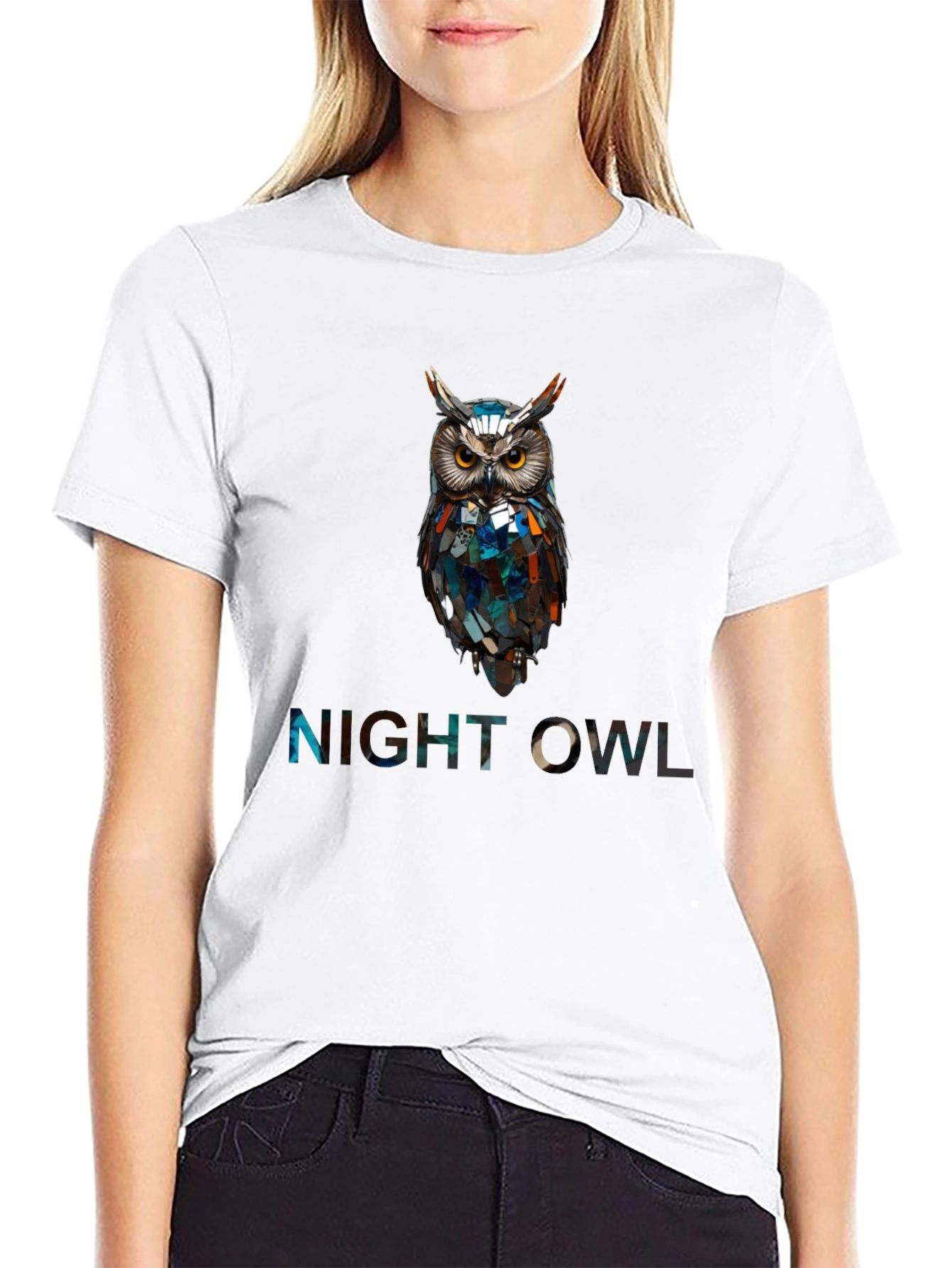 Night Owl Graphic Print T-Shirt