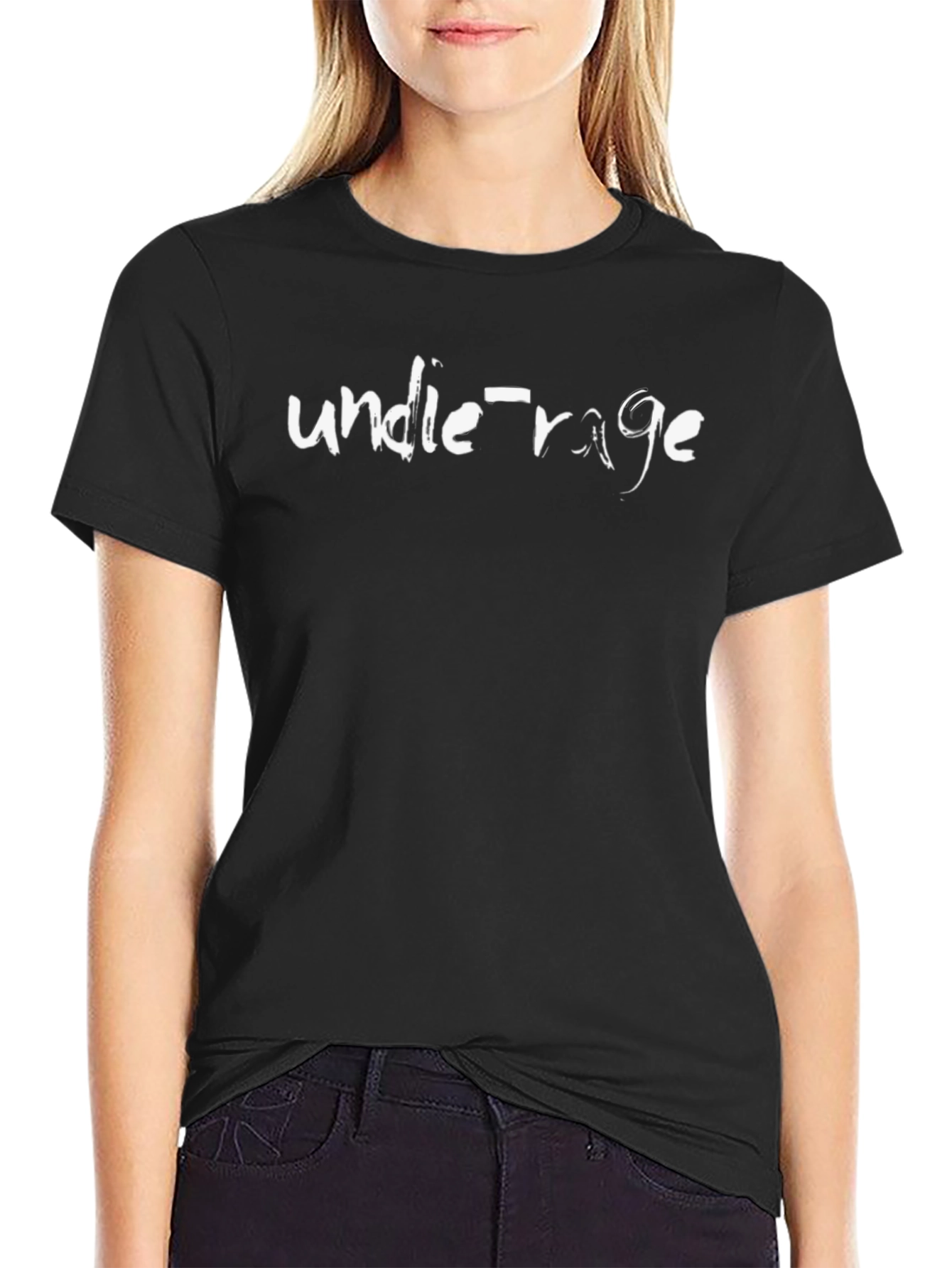 Undie Rage Black Cotton T-Shirt