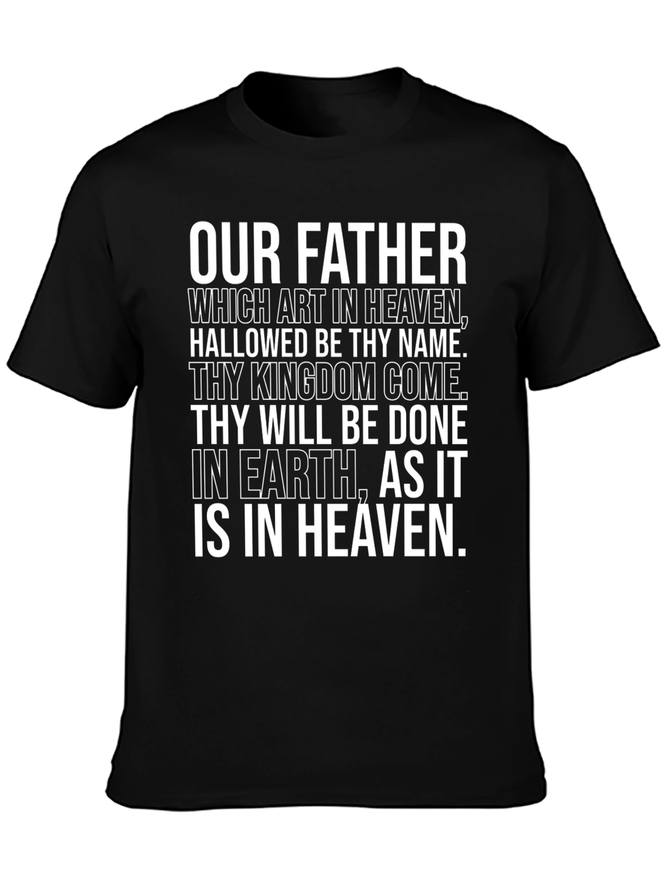 Our Father Prayer Graphic T-Shirt