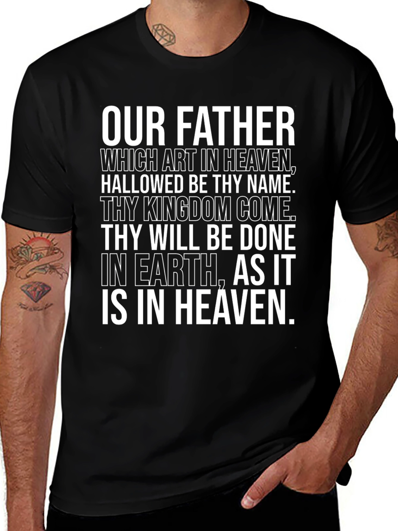 Our Father Prayer Graphic T-Shirt
