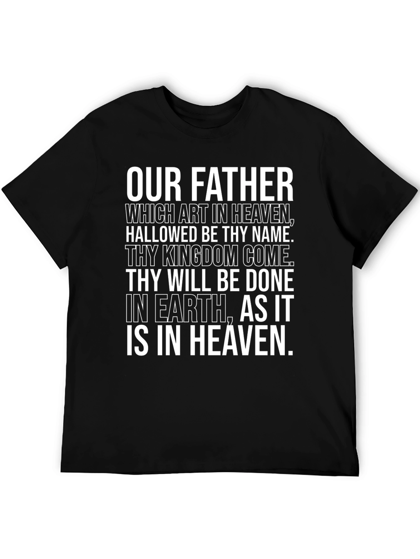 Our Father Prayer Graphic T-Shirt