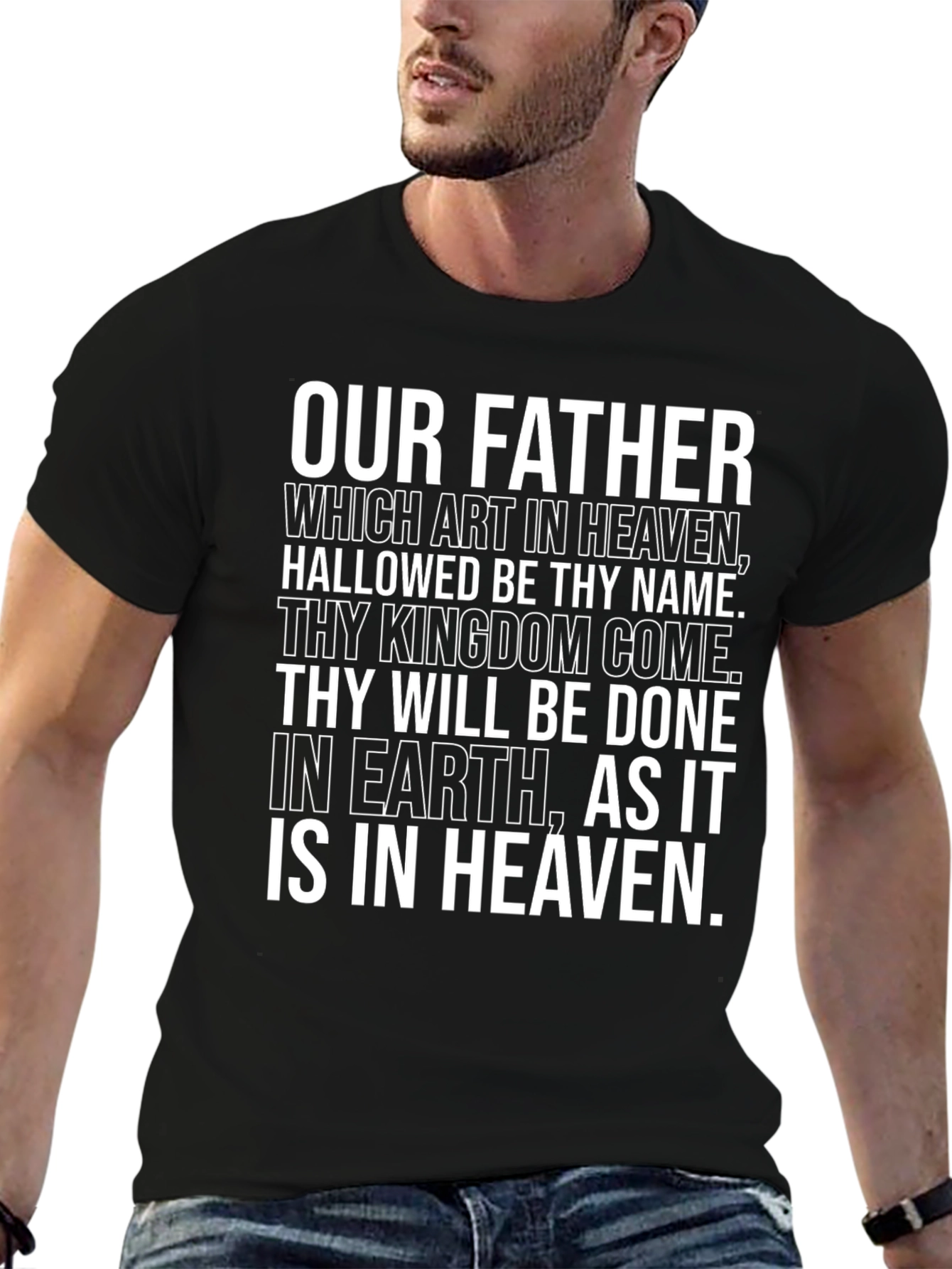 Our Father Prayer Graphic T-Shirt
