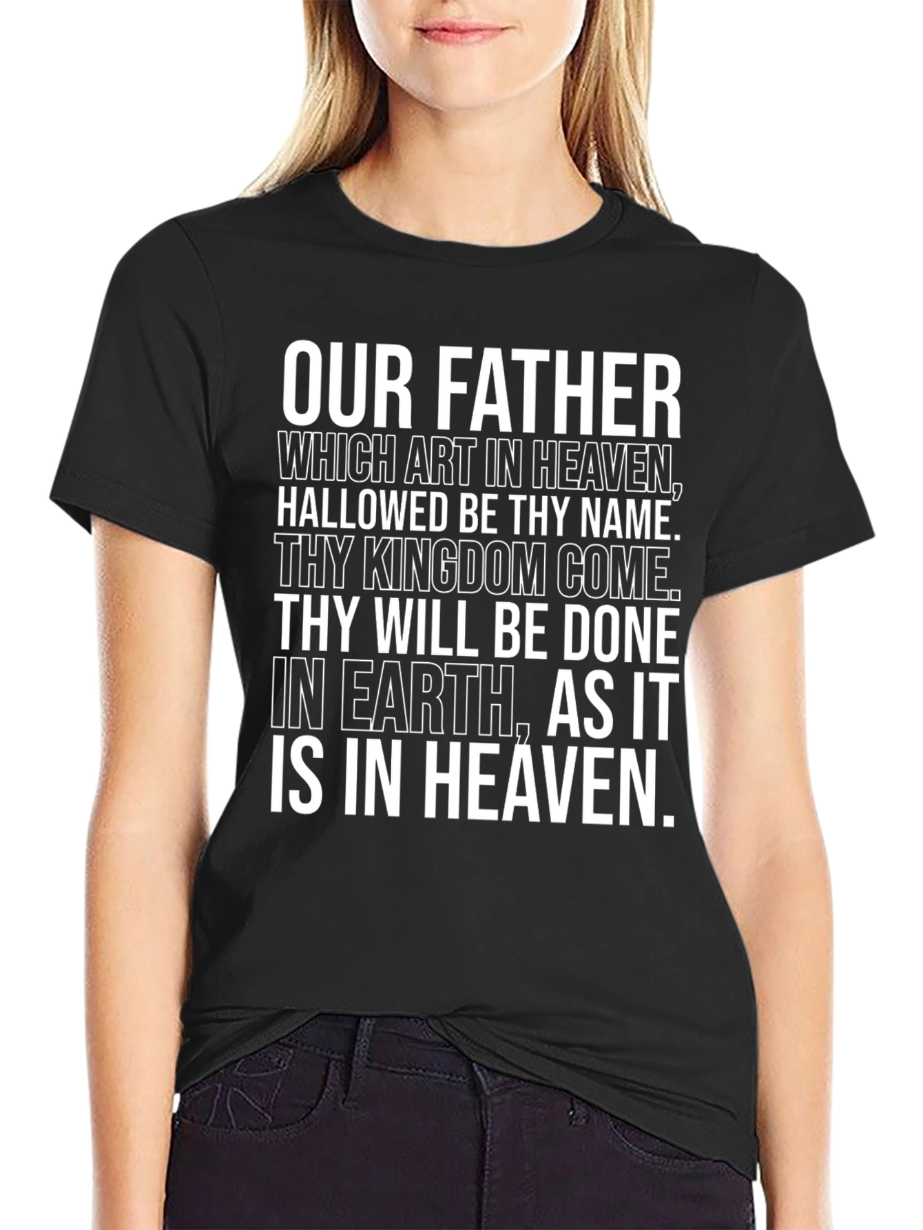Our Father Prayer Graphic T-Shirt