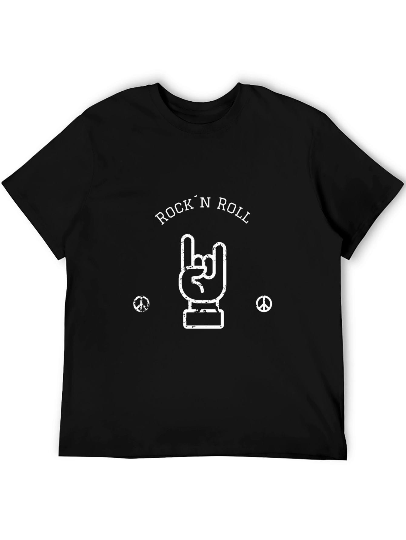 Rock N Roll Graphic T-Shirt - Black Casual Tee