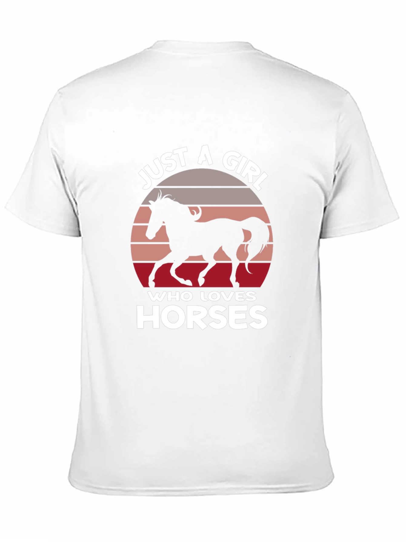 Just A Girl Who Loves Horses Black T-Shirt