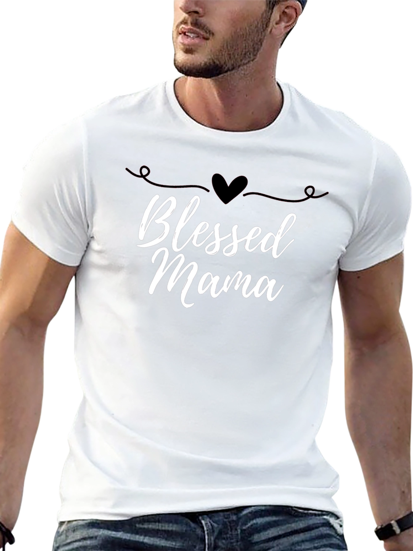 Blessed Mama Graphic Tee - Black T-Shirt
