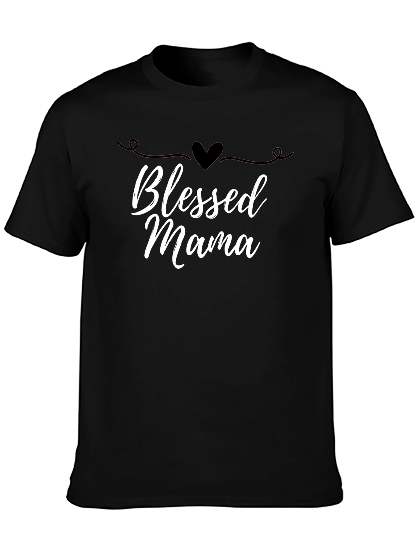 Blessed Mama Graphic Tee - Black T-Shirt