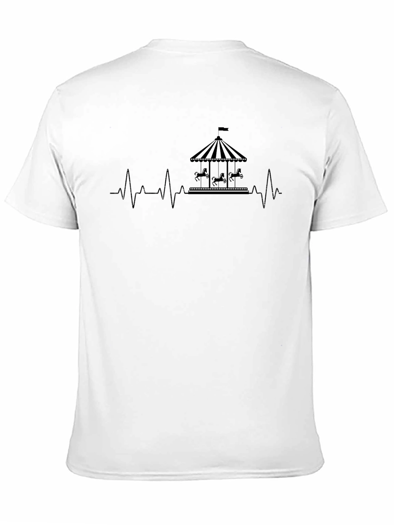 Carousel Heartbeat T-Shirt - Classic Black Cotton Tee
