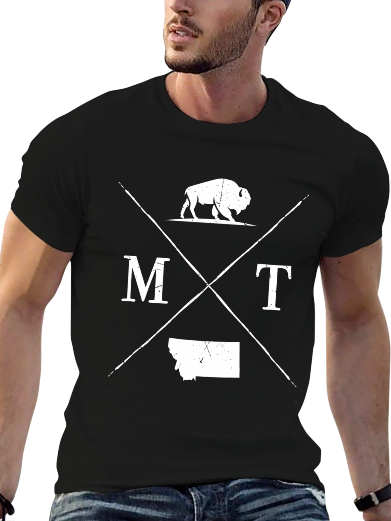 Montana Graphic Tee Bison MT State