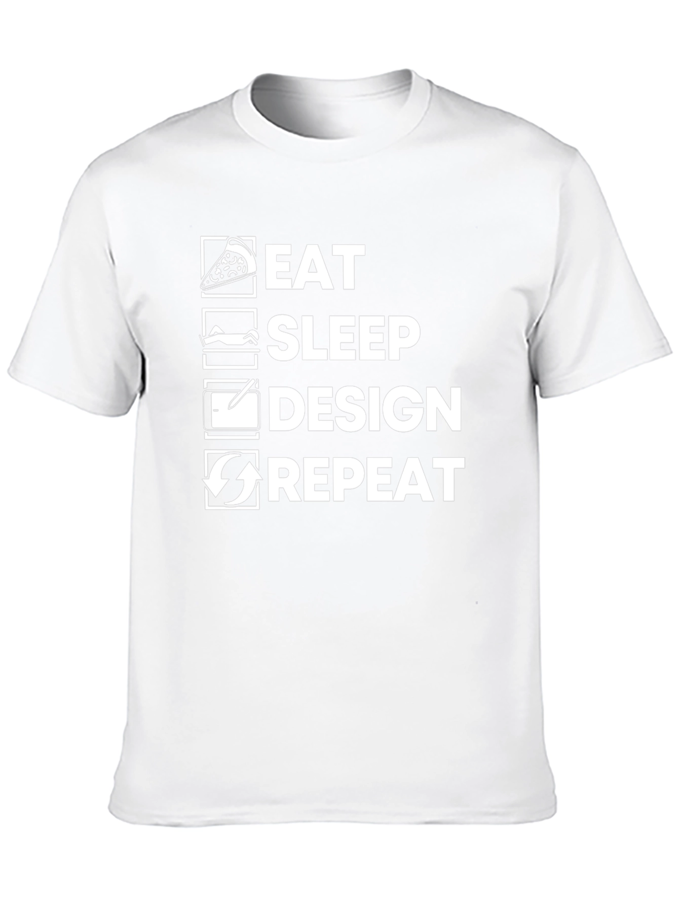 Eat Sleep Design Repeat Graphic Tee - Black