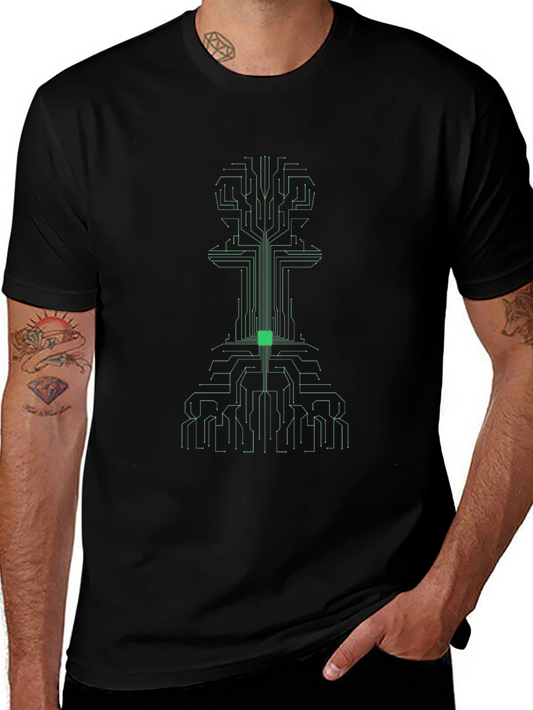 Tech Pawn Graphic Tee - Black Short Sleeve