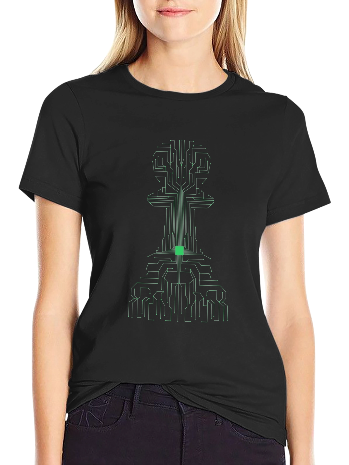 Tech Pawn Graphic Tee - Black Short Sleeve