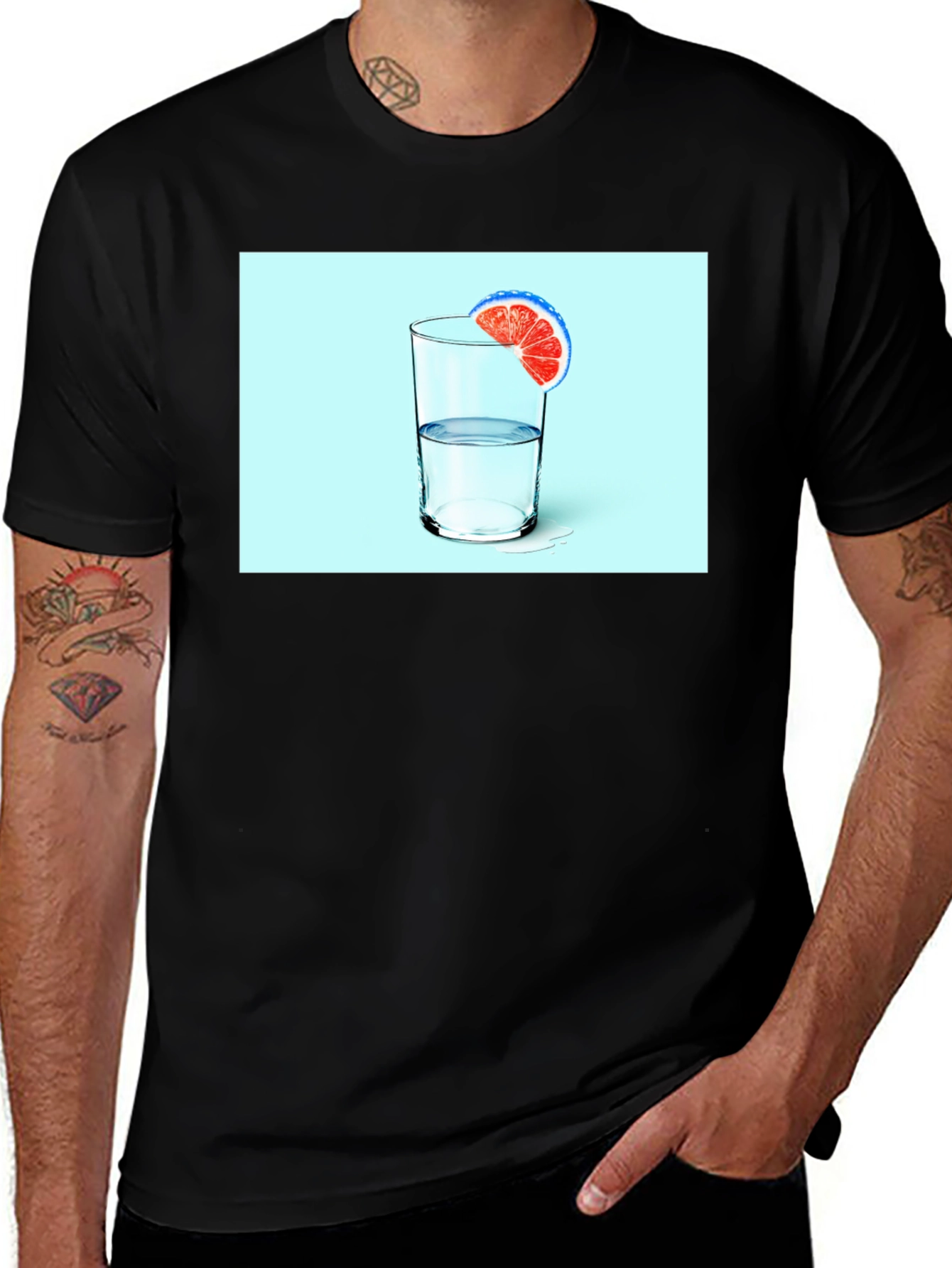 Citrus Water Graphic Tee - Refreshing Design