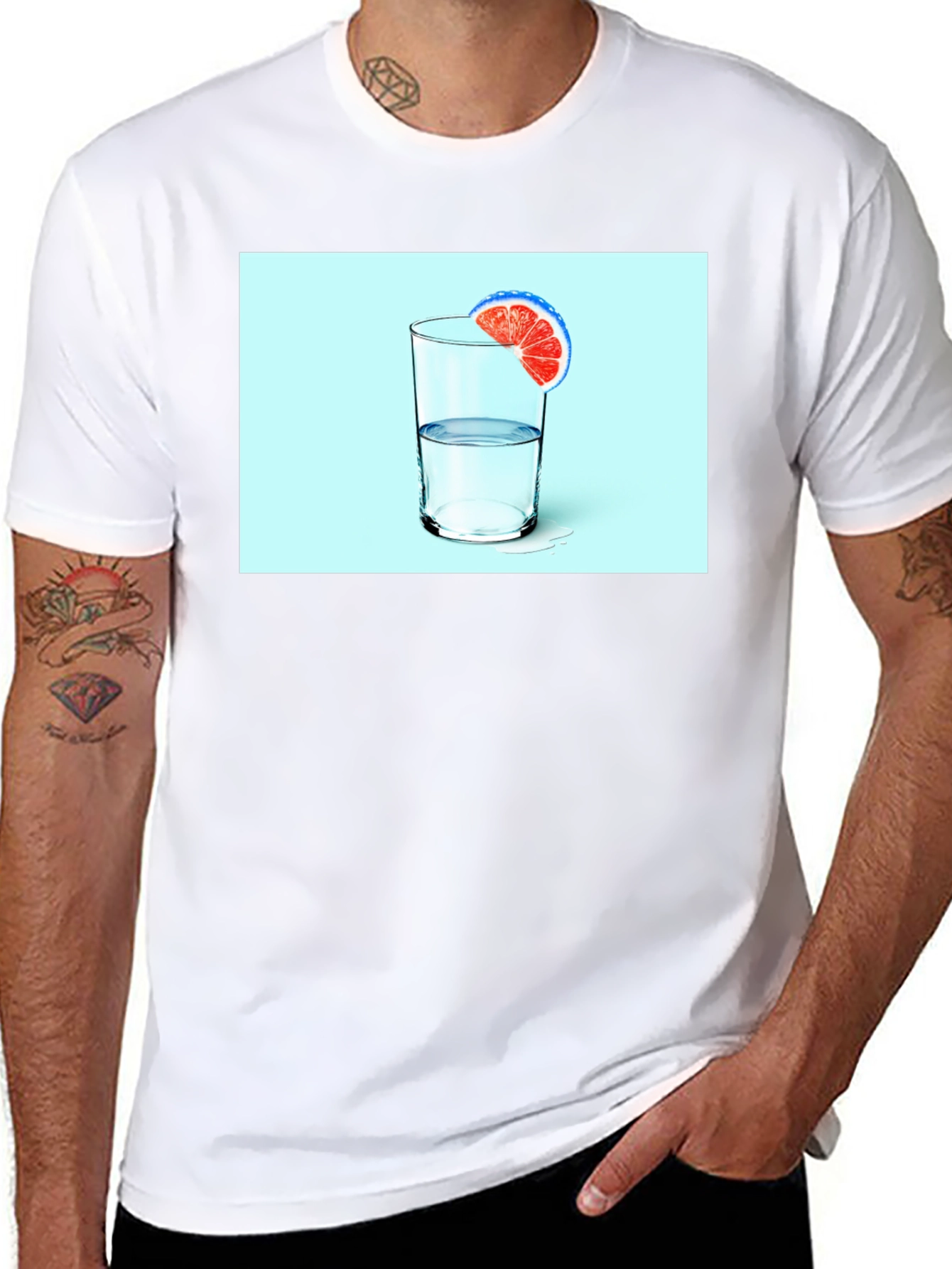 Citrus Water Graphic Tee - Refreshing Design