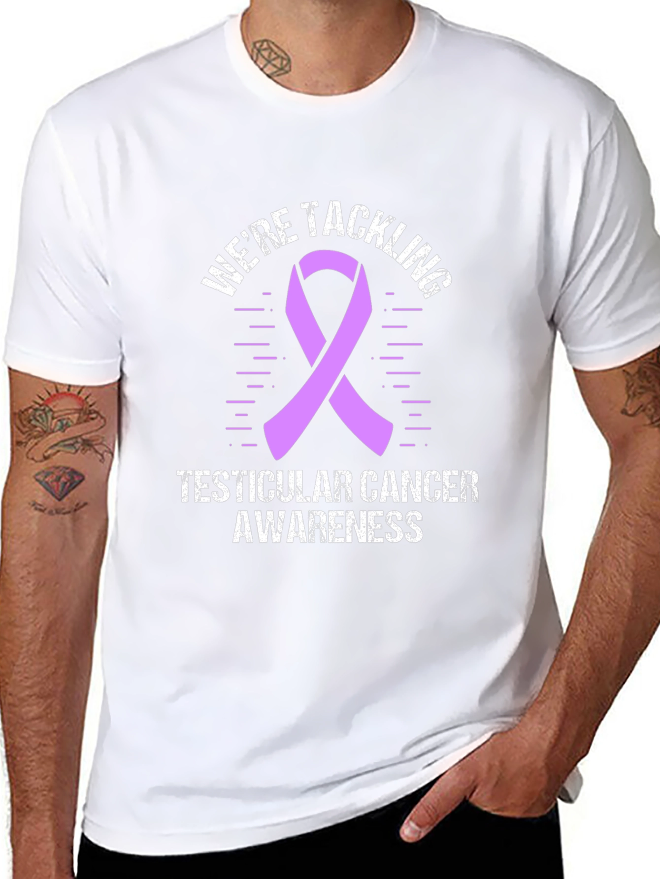Testicular Cancer Awareness Ribbon T-Shirt