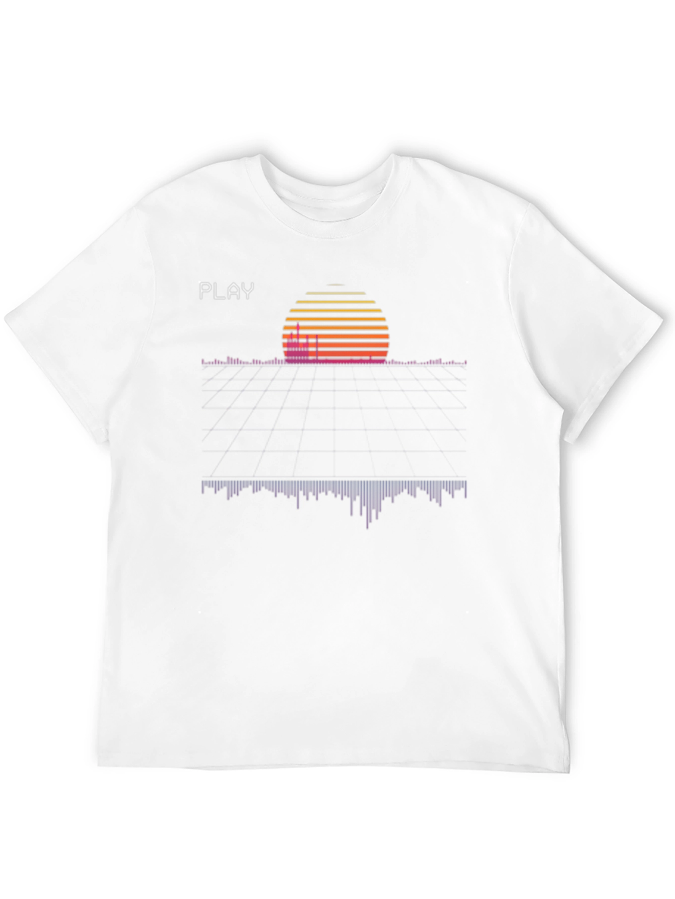 Retro Wave T-Shirt - Synthwave Sunset Playback Design