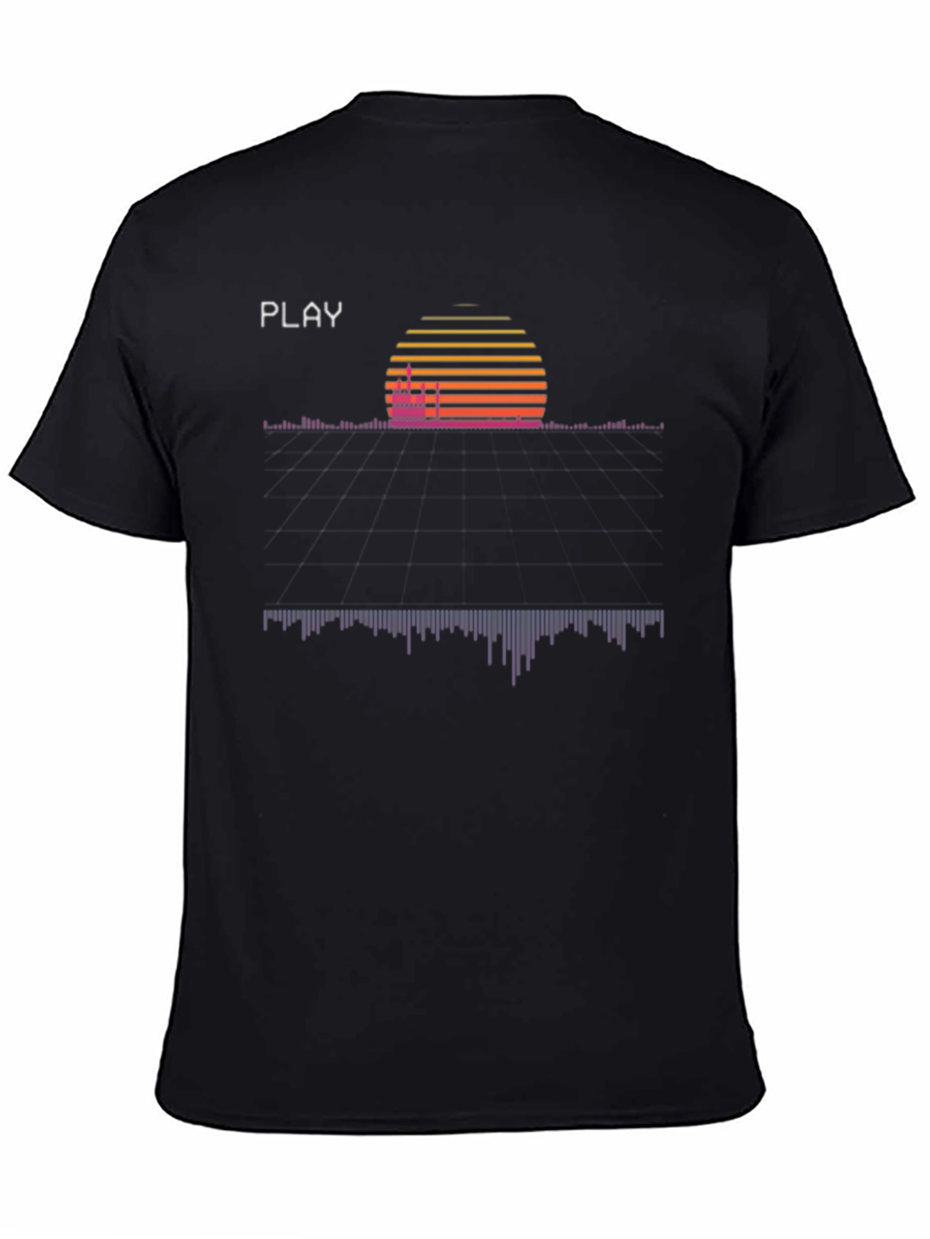 Retro Wave T-Shirt - Synthwave Sunset Playback Design
