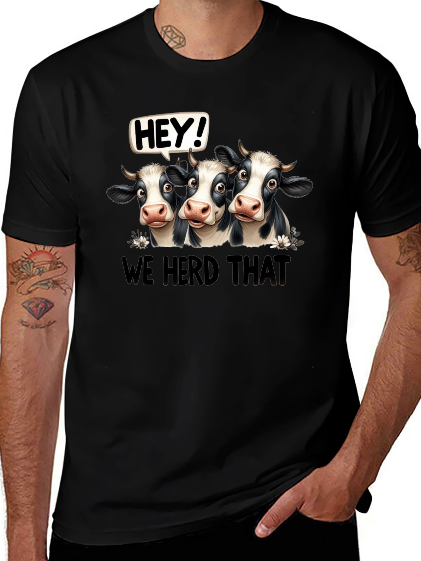 Funny Cow T-Shirt - We Herd That Graphic Tee