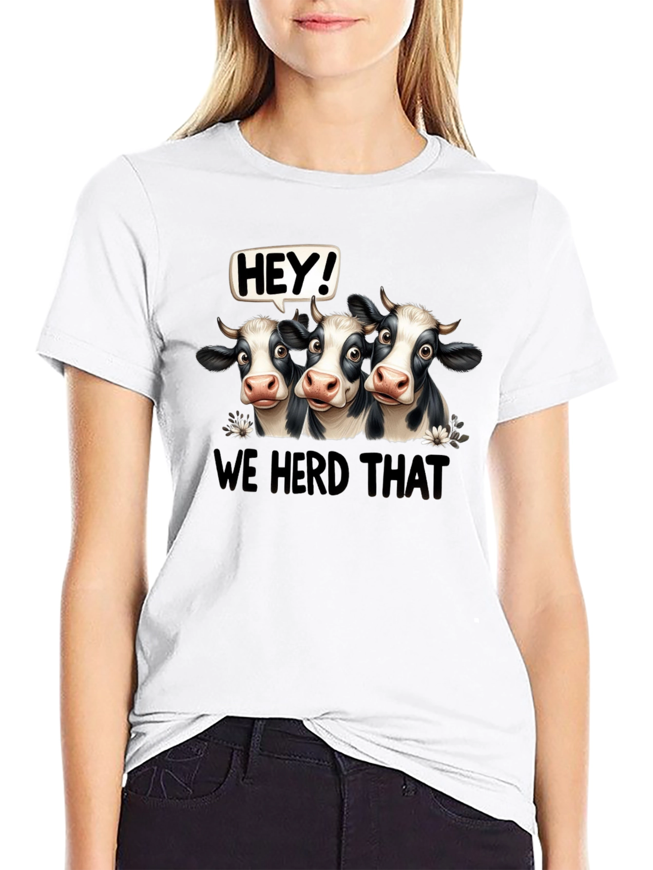 Funny Cow T-Shirt - We Herd That Graphic Tee