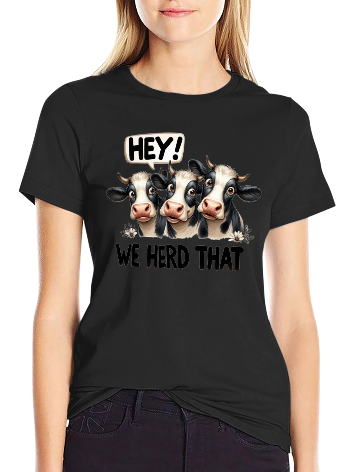 Funny Cow T-Shirt - We Herd That Graphic Tee