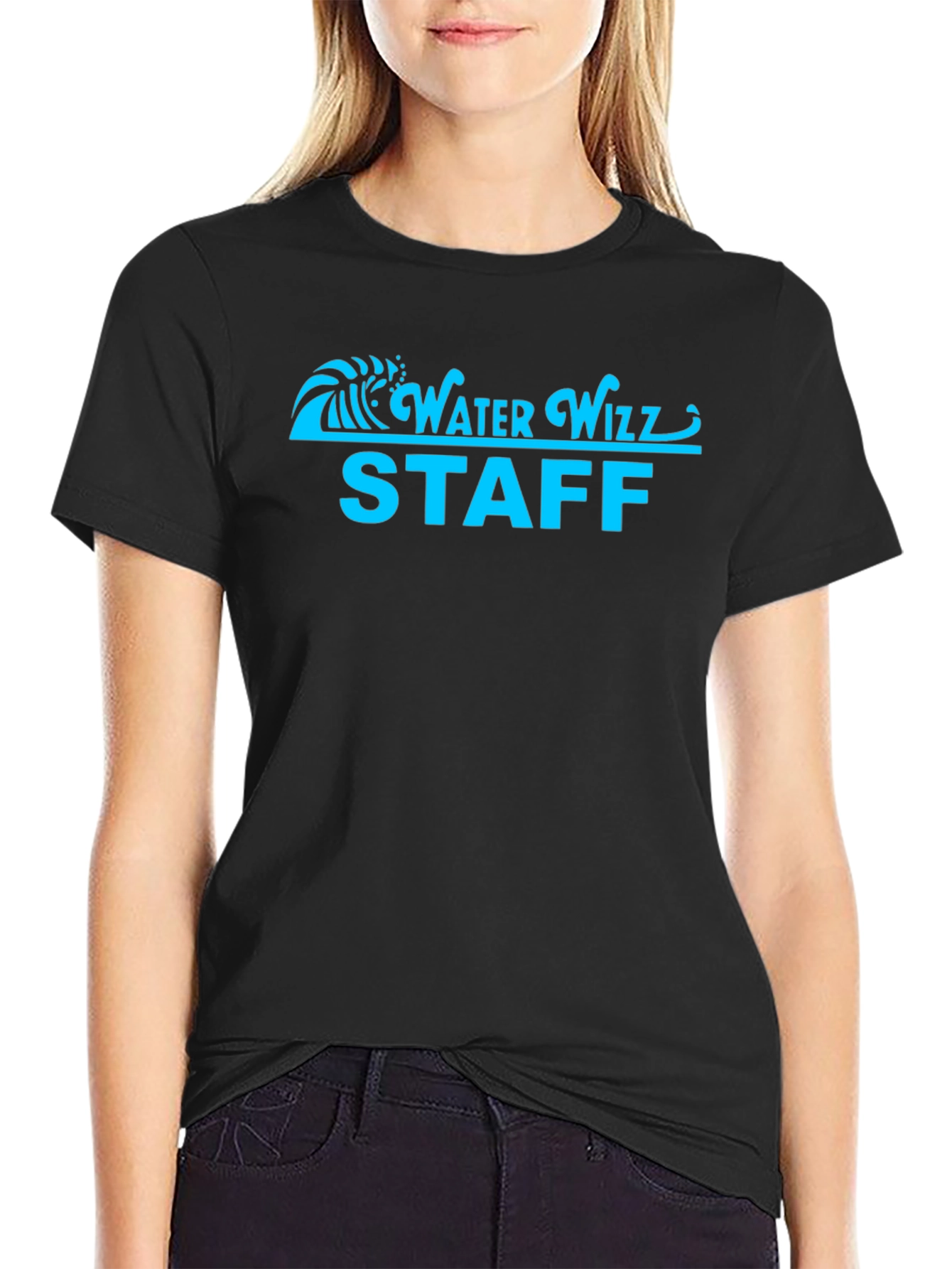Water Wizz Staff Black T-Shirt