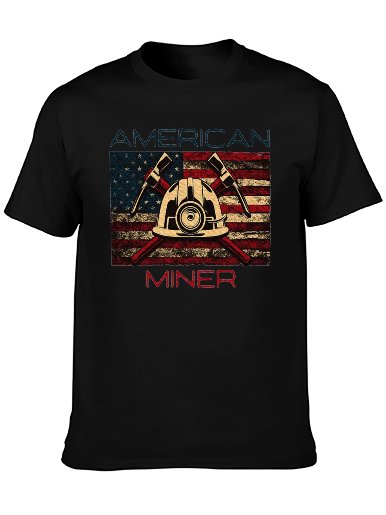 American Miner Patriotic Graphic T-Shirt