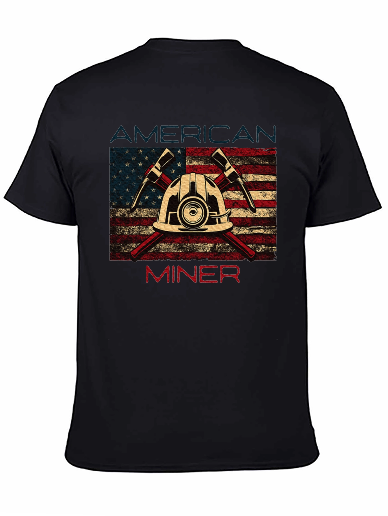 American Miner Patriotic Graphic T-Shirt