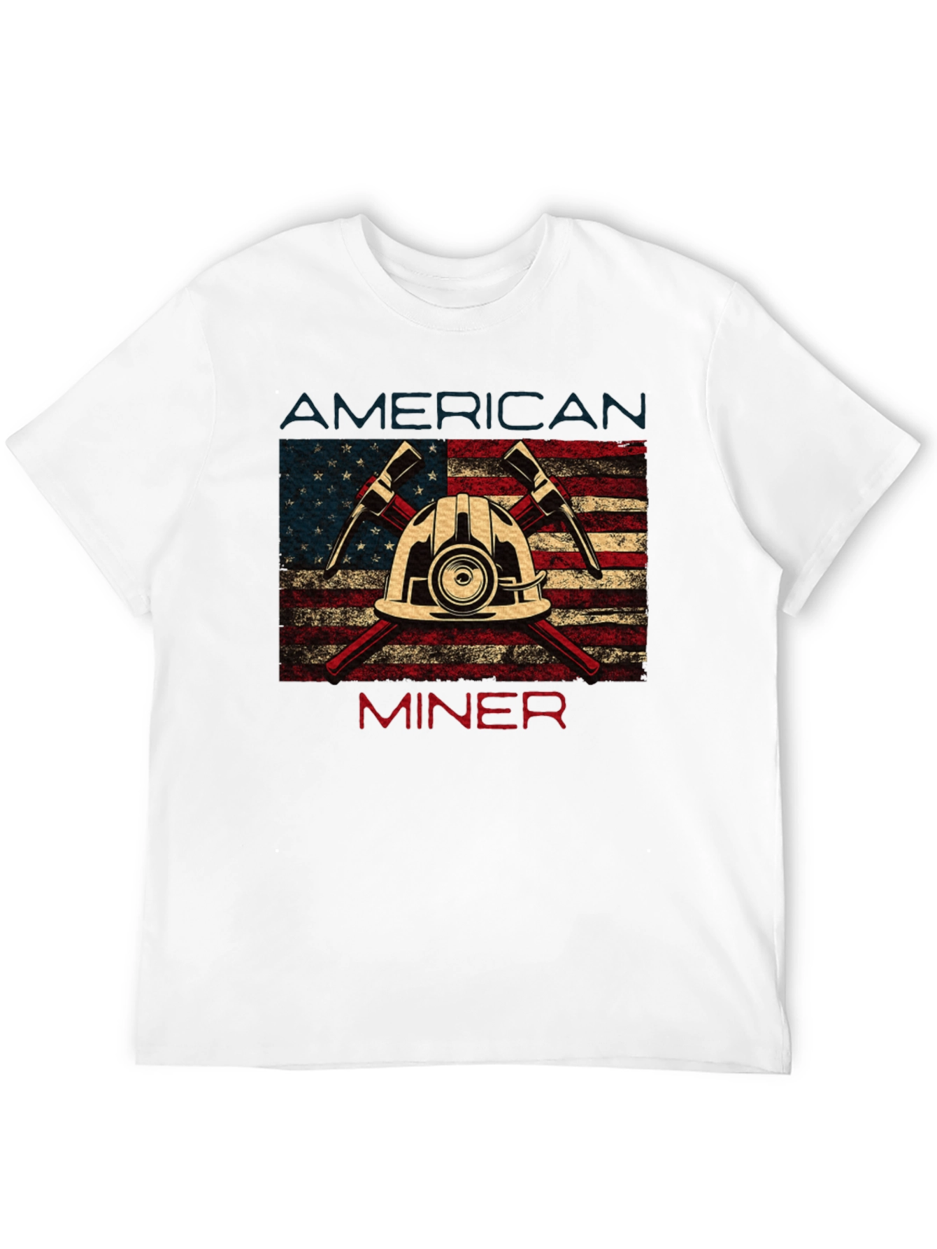 American Miner Patriotic Graphic T-Shirt