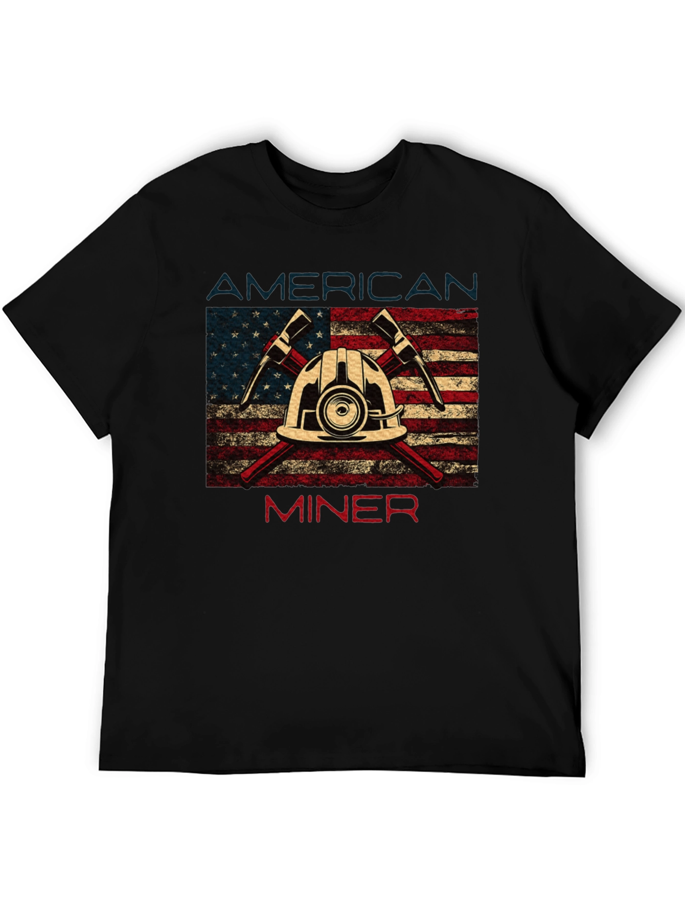 American Miner Patriotic Graphic T-Shirt