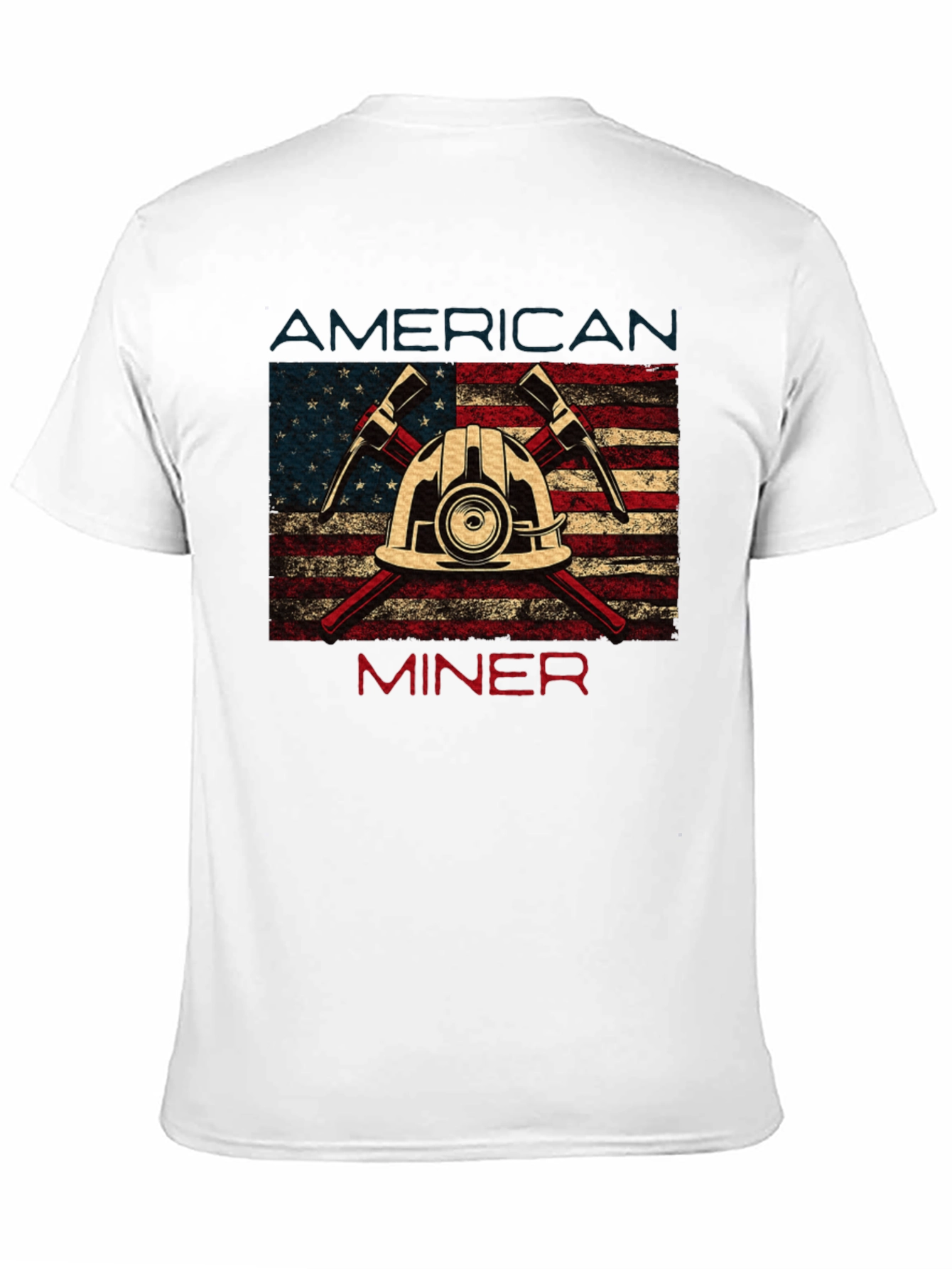 American Miner Patriotic Graphic T-Shirt
