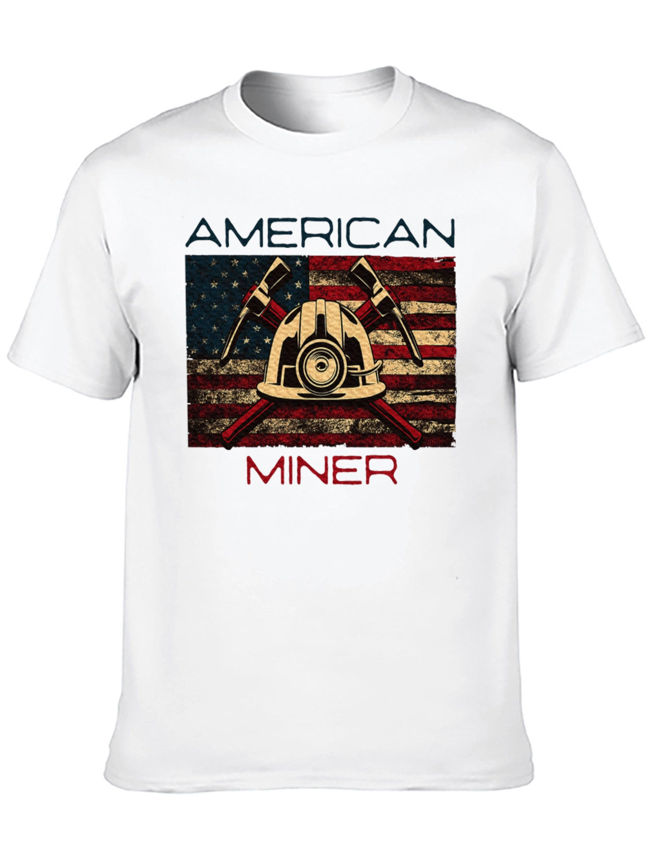American Miner Patriotic Graphic T-Shirt