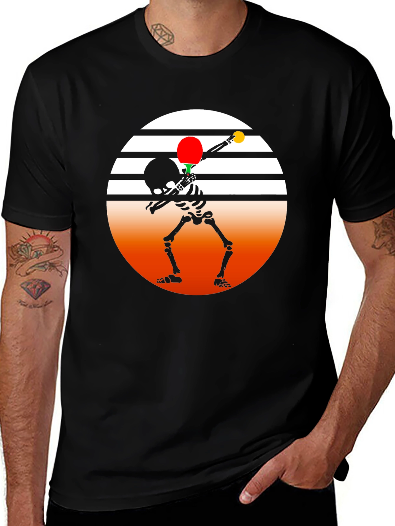 Skeleton Dab Ping Pong T-Shirt