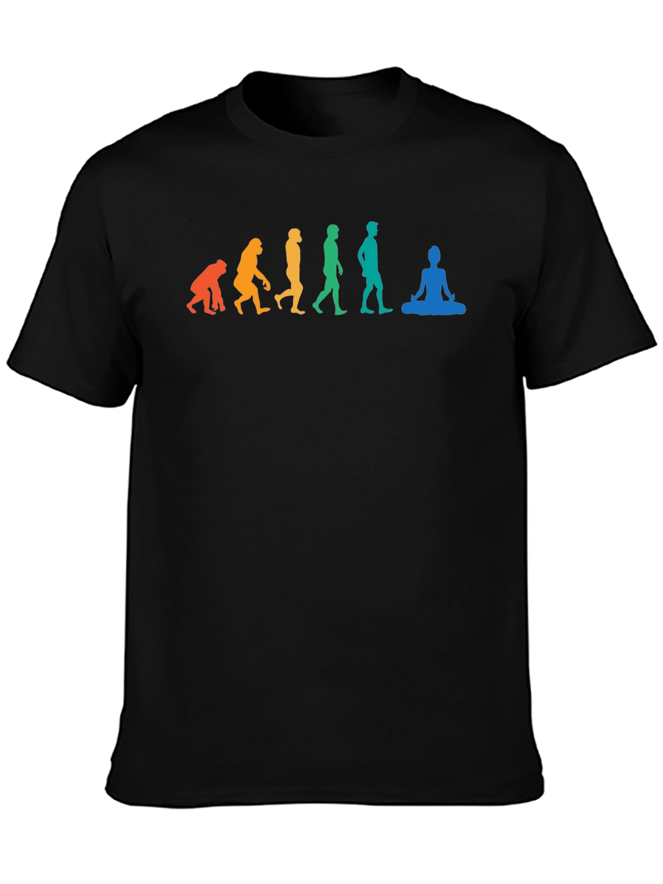 Evolution of Yoga T-Shirt - Black