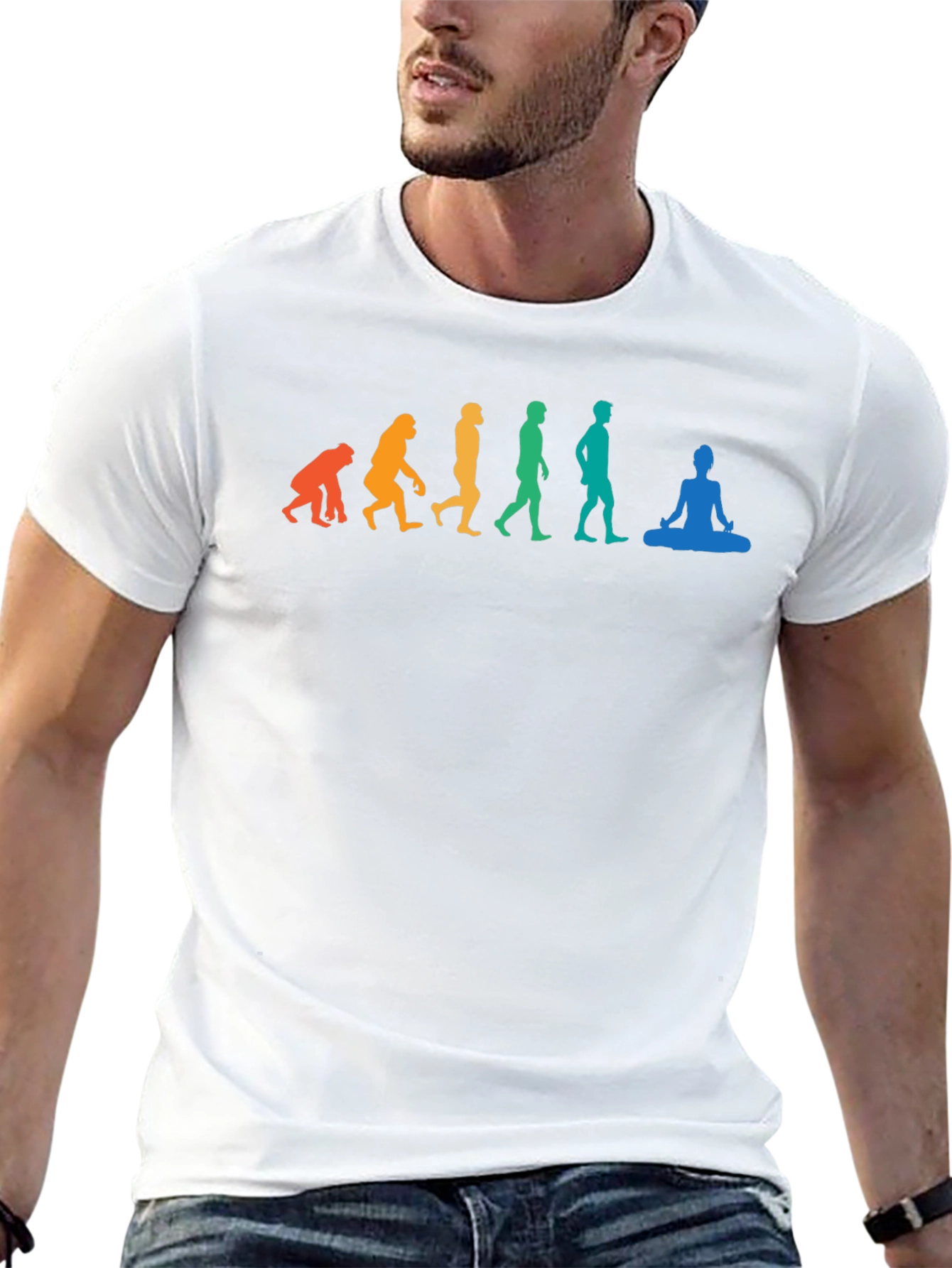 Evolution of Yoga T-Shirt - Black