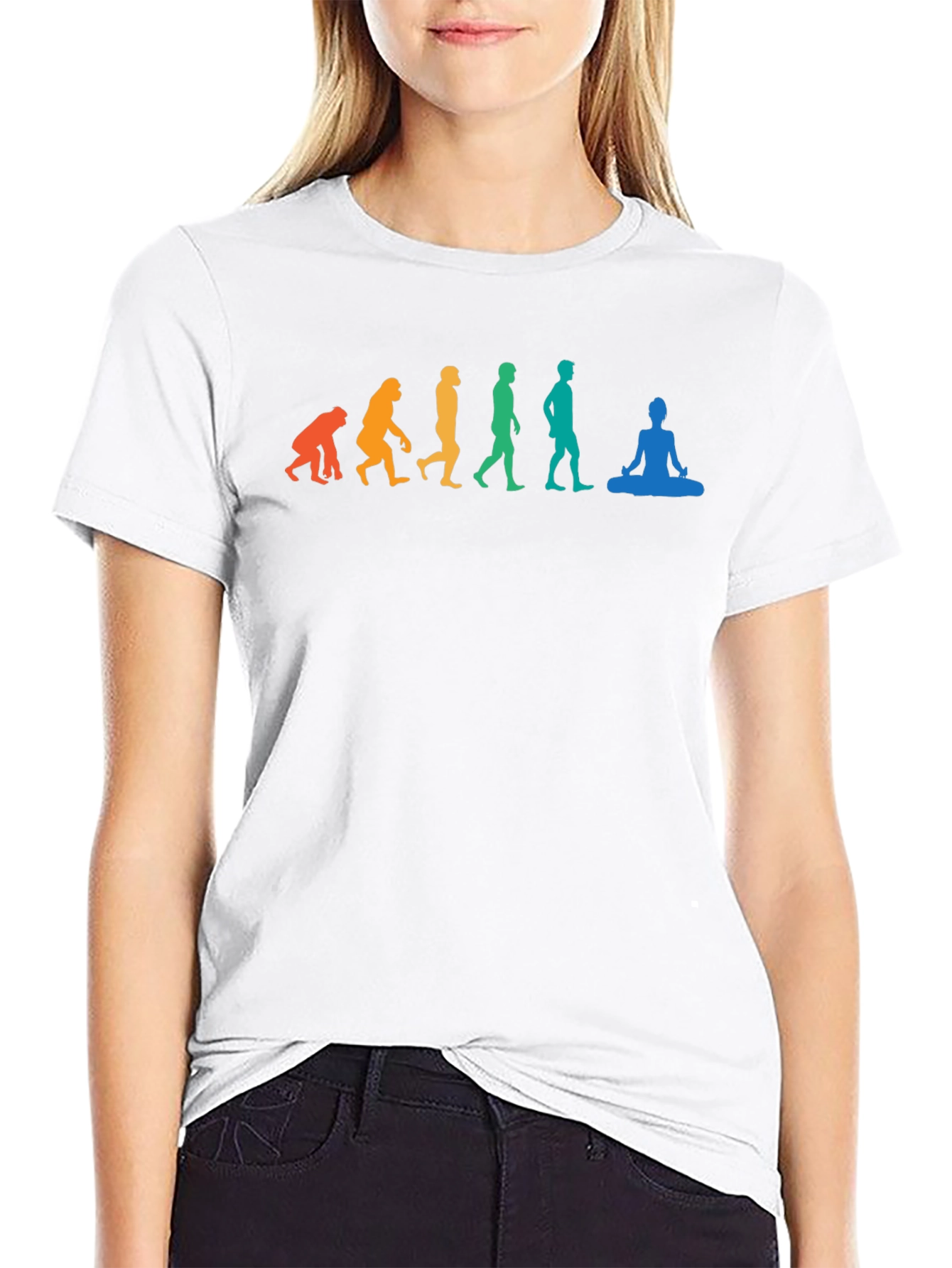 Evolution of Yoga T-Shirt - Black